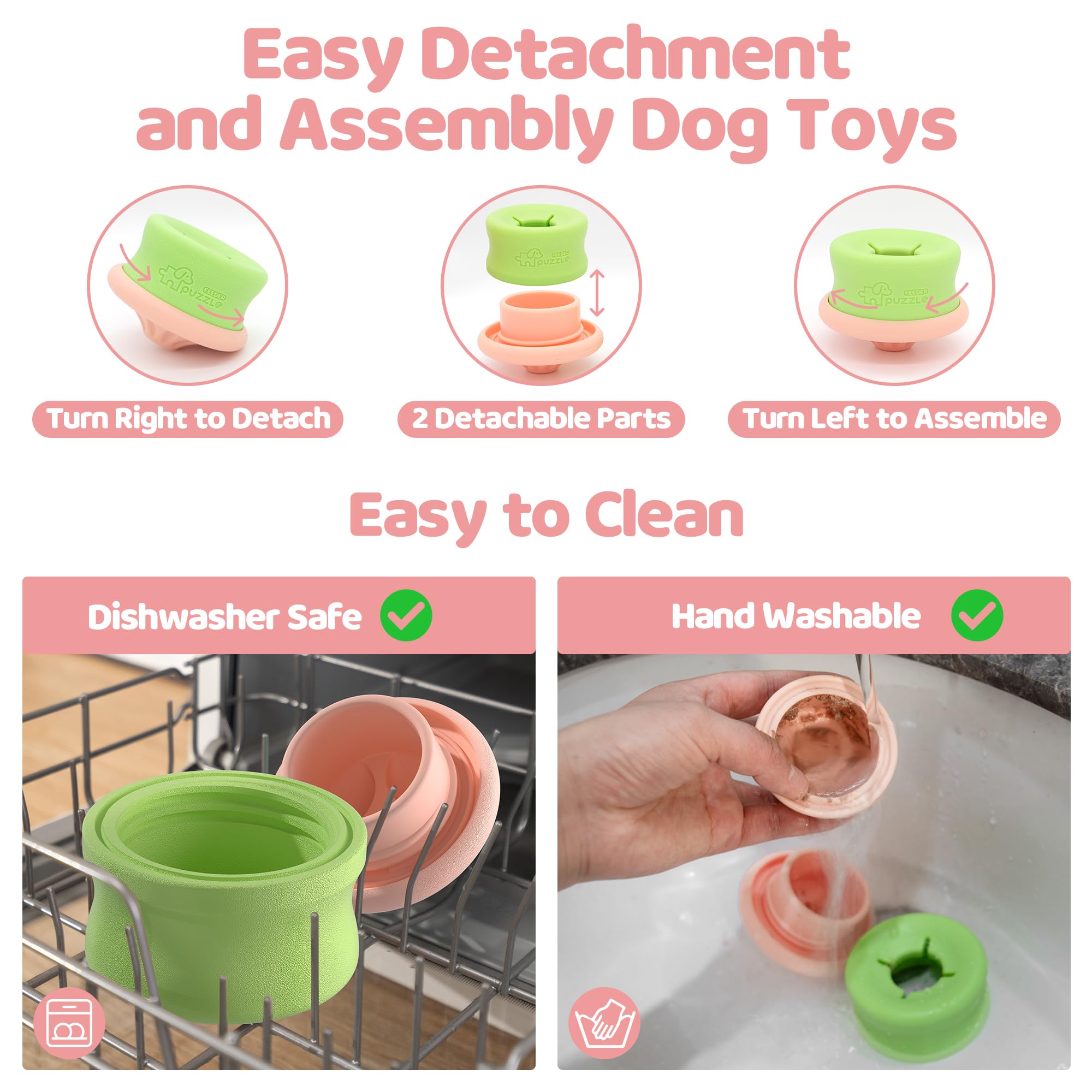 Puzzle Feeder Dog Puzzle Toys, Interactive Enrichment Dog Toys For Mental Stimulation, Slow Feeding, Treat Dispensing, And Freez