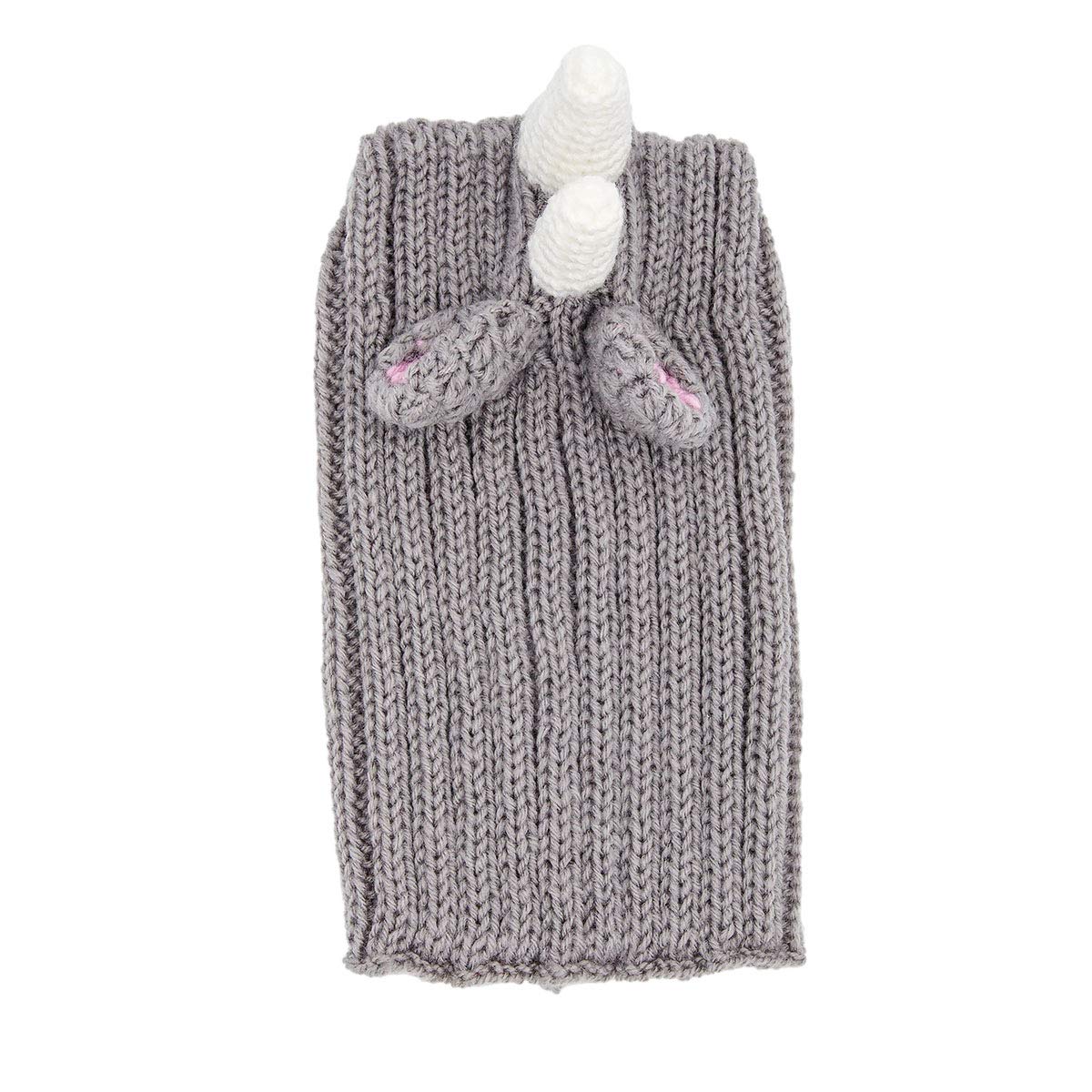 Zoo Snoods Rhino Costume for Dogs and Cats, Large - Warm No Flap Ear Wrap Hood for Pets, Dog Outfit with Horn for Winters, Hallo