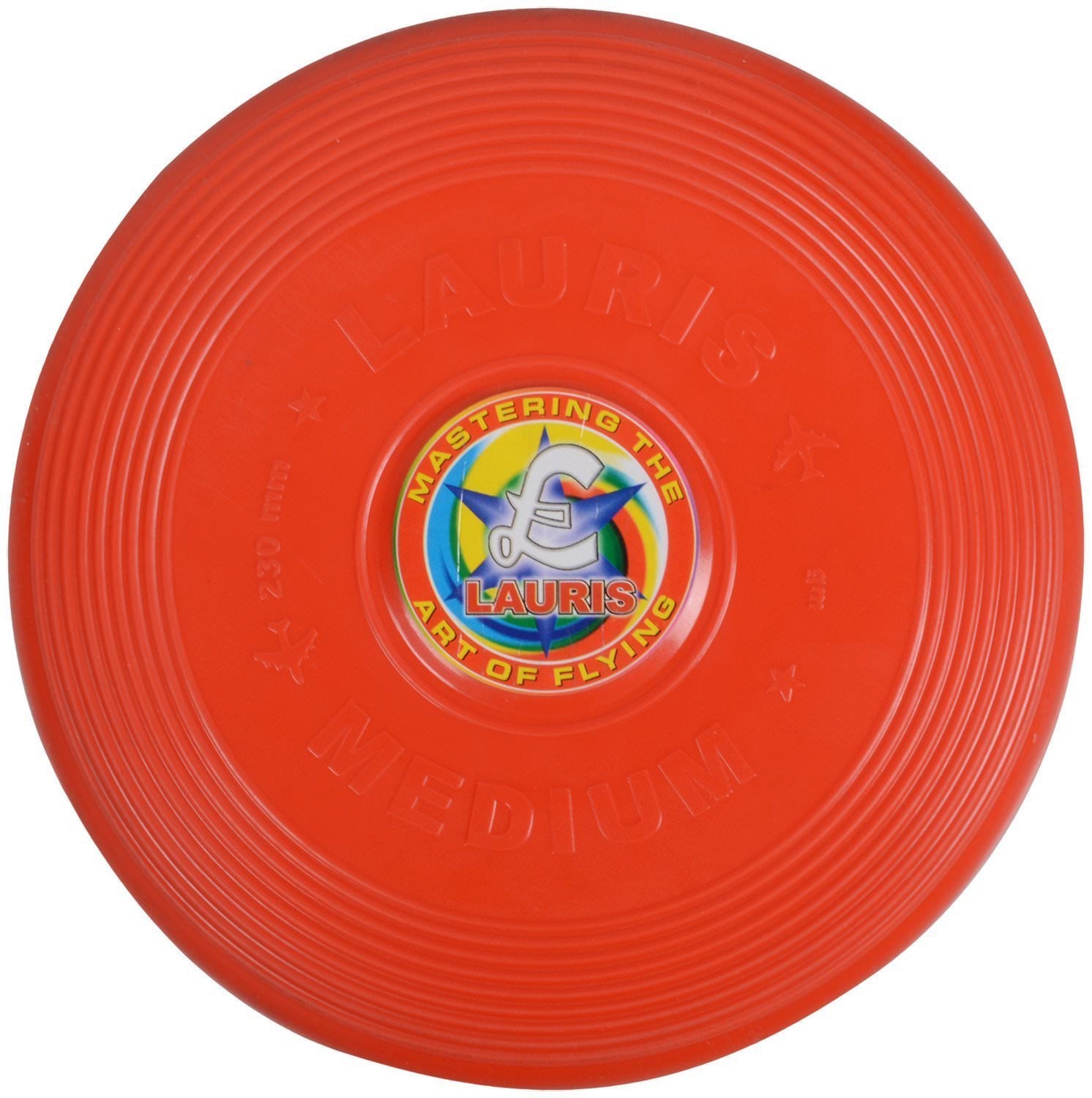 Lauris Frisbee Flying Disc Toy For Kids/Dogs Unbreakable Soft Flexible Virgin Plastic | Colour Red Diameter 23 Centimeters