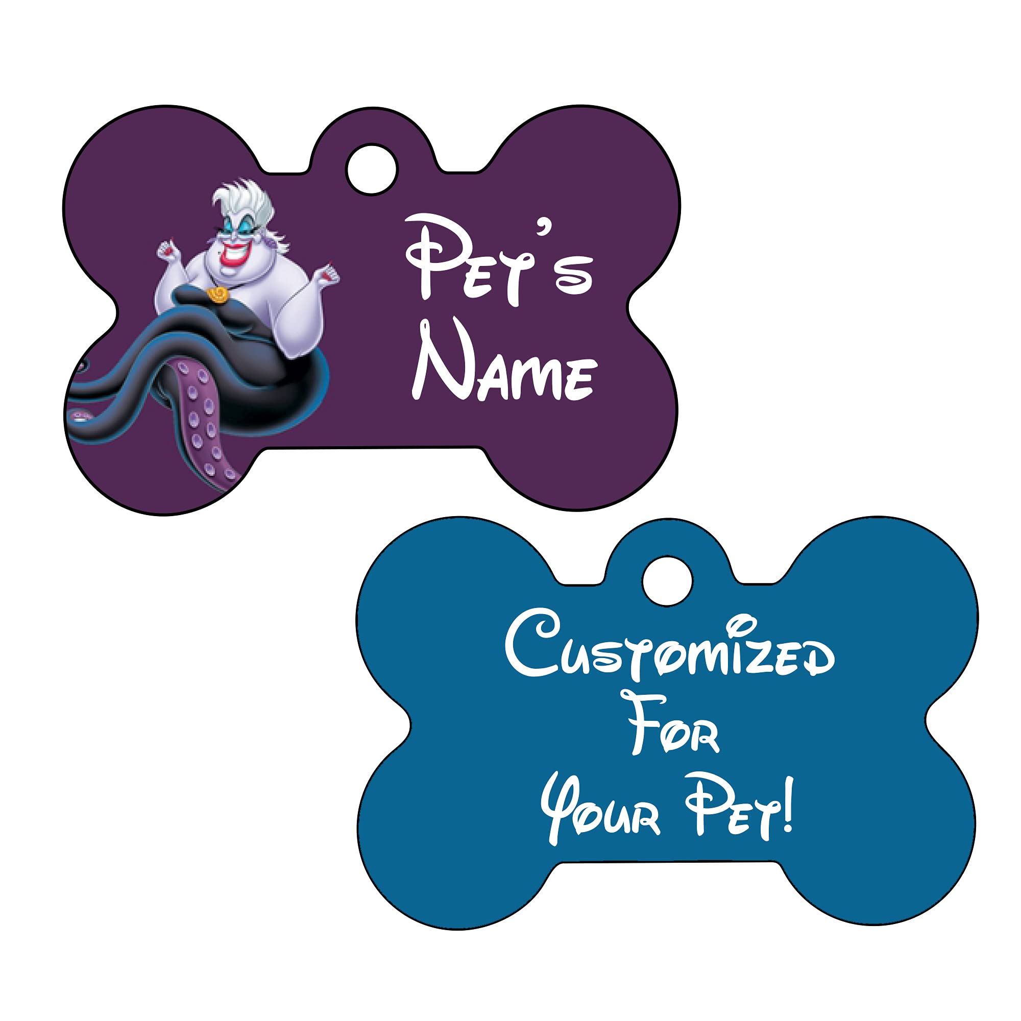 Double Sided Pet Id Tags For Dogs & Cats Personalized For Your Pet (Ursula, Bone Shaped)