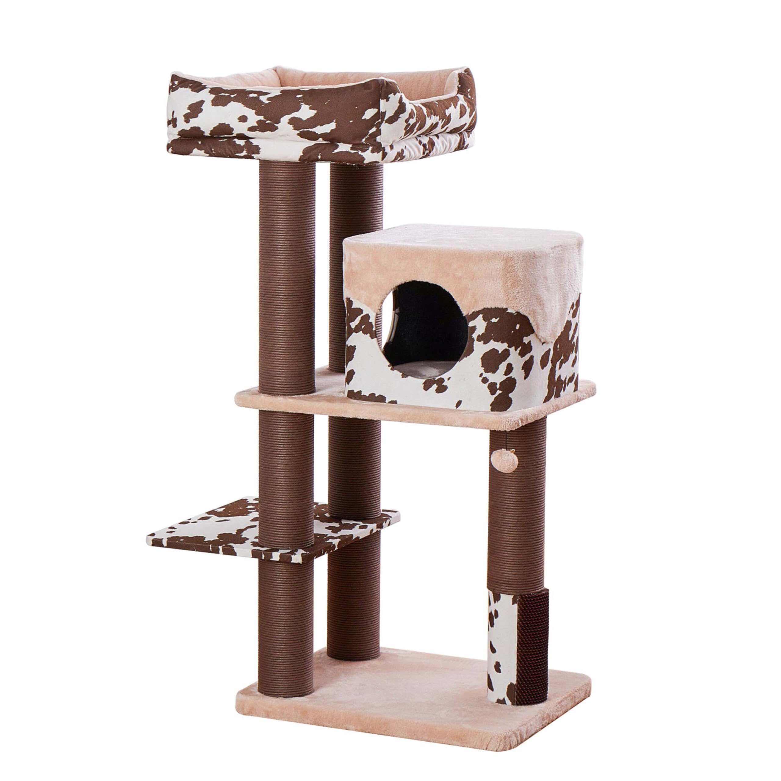 PetPals Large Cat Tree 50    Tall for Grand Maine Coon, with Large Condo, Removeable Top Bed, Extra Durable & Sturdy Large Cat T