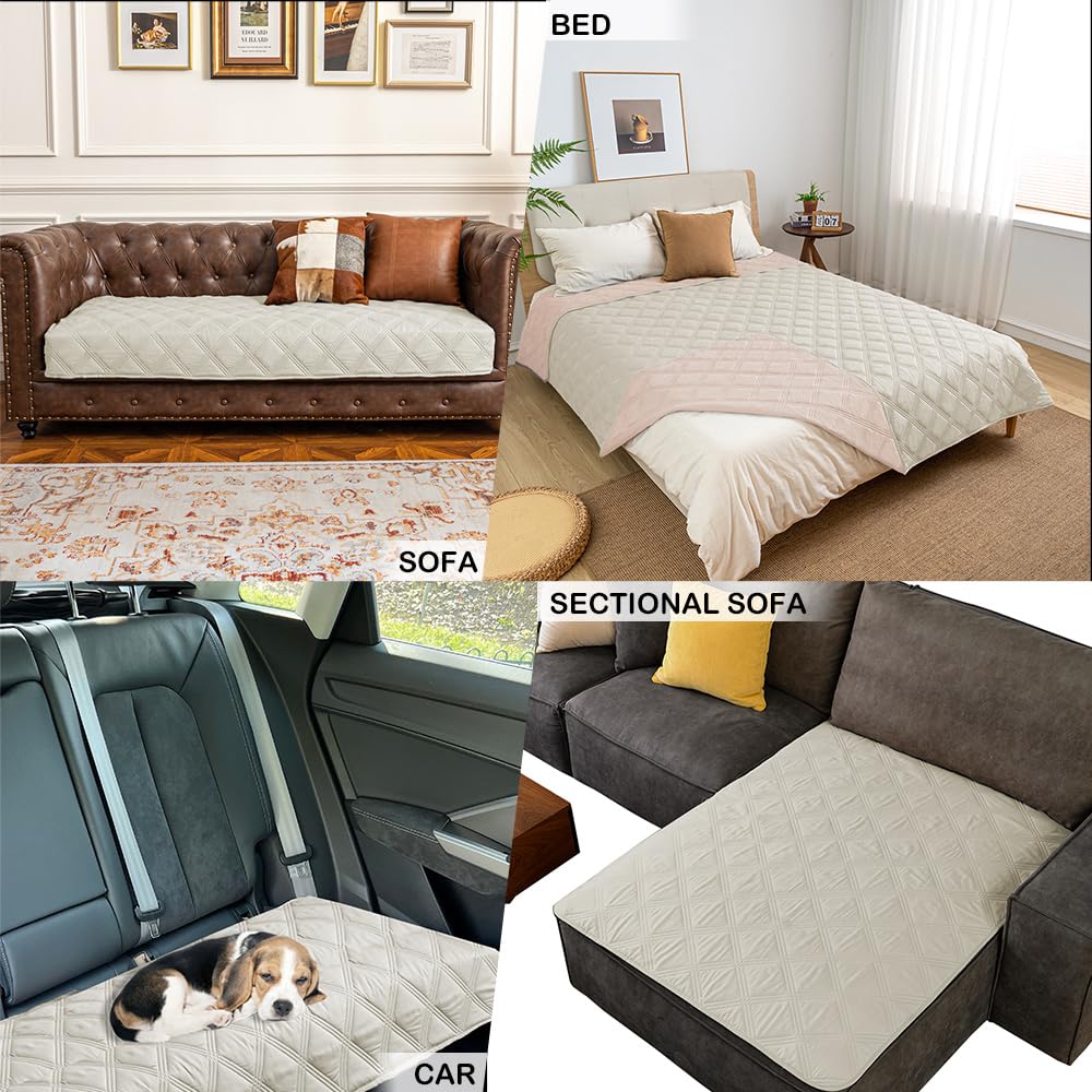 fuguitex Waterproof Dog Blanket Reversible for Small Dogs Resistant Leakproof Washable Couch Cushion Bed Protector Cover for Ind