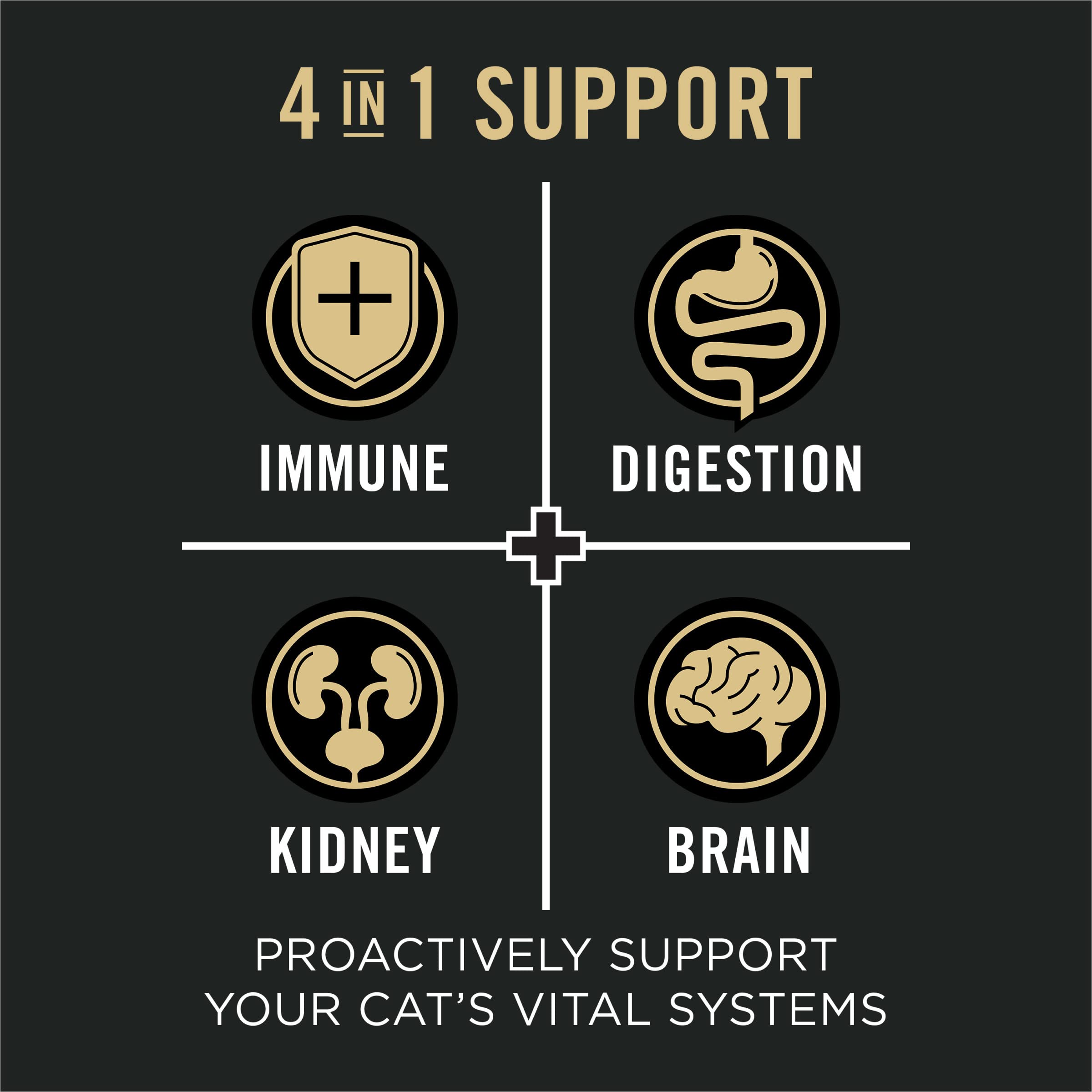 Purina Pro Plan Vital Systems Salmon and Rice Formula Senior Cat Food Dry 4-in-1 Formula - 5 lb. Bag