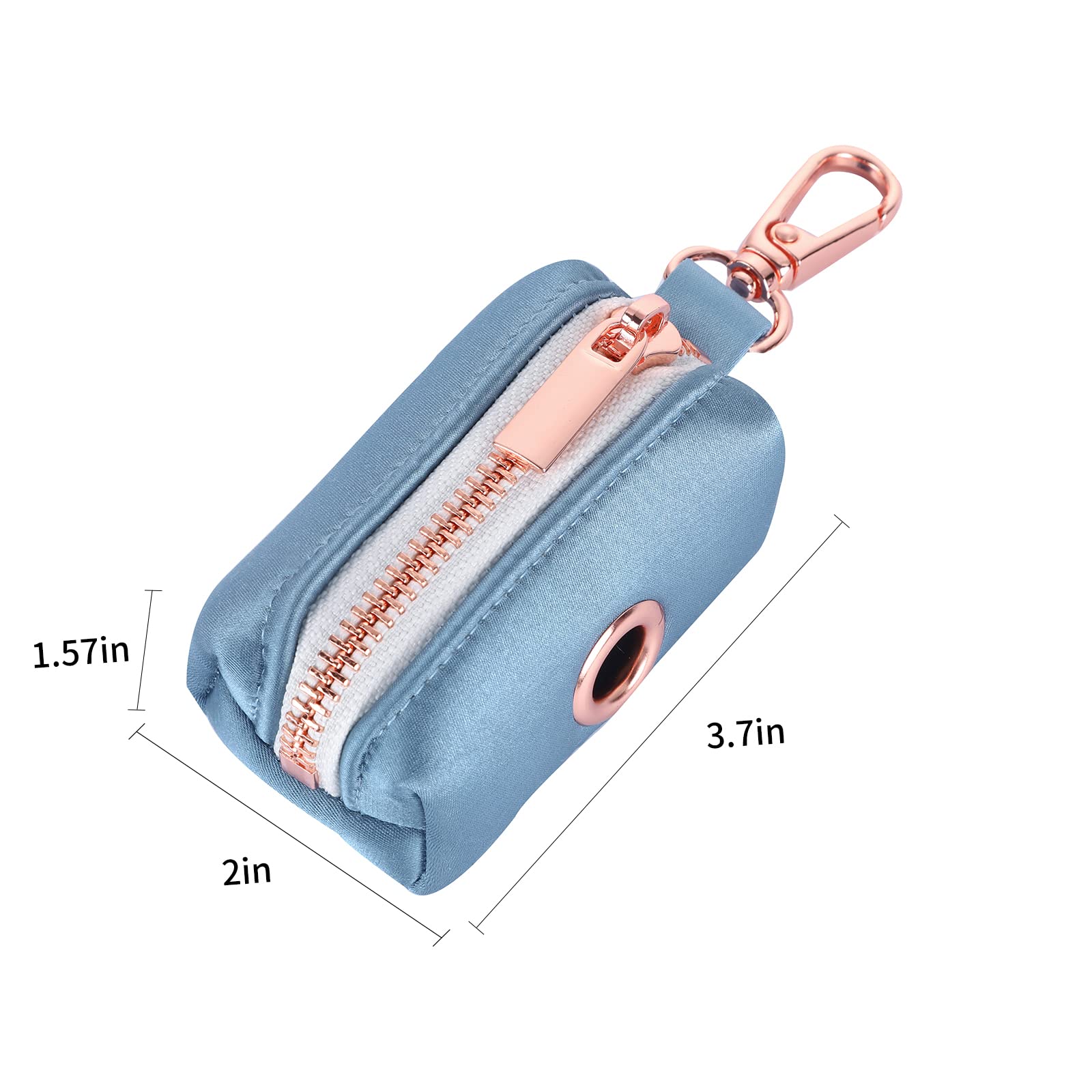 Lionet Paws Cute Dog Poop Bag Holder With Bag For Leash, Silk Dog Dispenser, Matching Collar