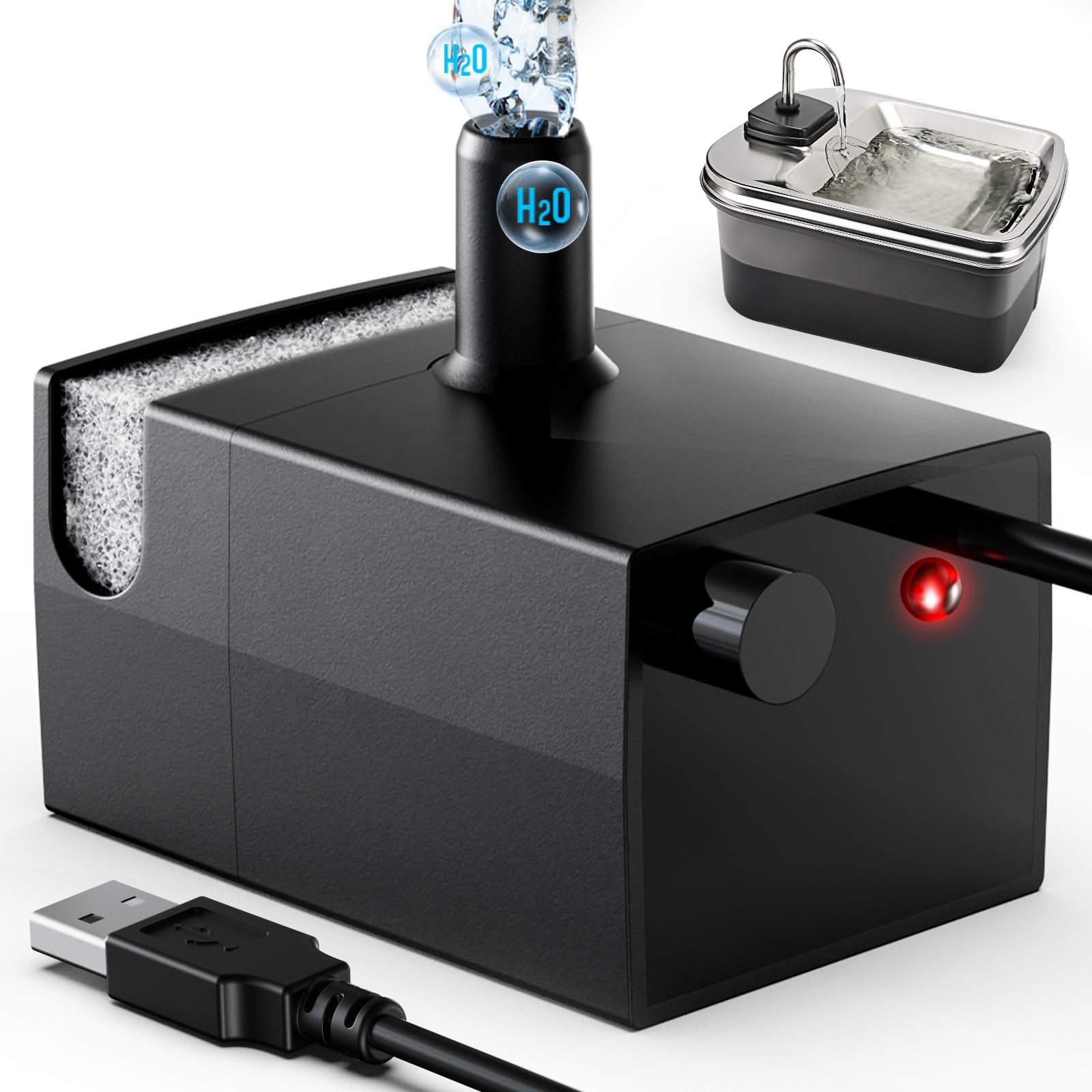 Dog Water Fountain Pump Replacement, Water Pump For Swsun 7.5L/254Oz Pet Water Fountain, Super Quiet Pump For Dog Water Bowl Dis