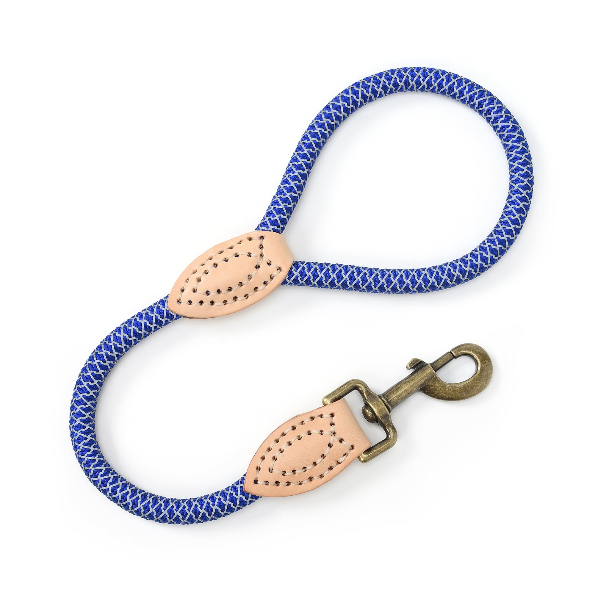 Mile High Life Short Dog Leash, Short Leash For Large Dogs, Reflective Dog Lead With W Leather Tip, Heavy Duty Leash For Large A