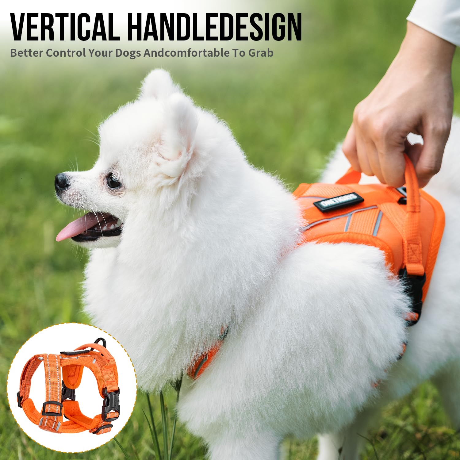 Onetigris Dog Harness And Leash Set, No Pull Soft Mesh Pet Harness, Reflective Adjustable Puppy Antz Vest For Small Medium Large