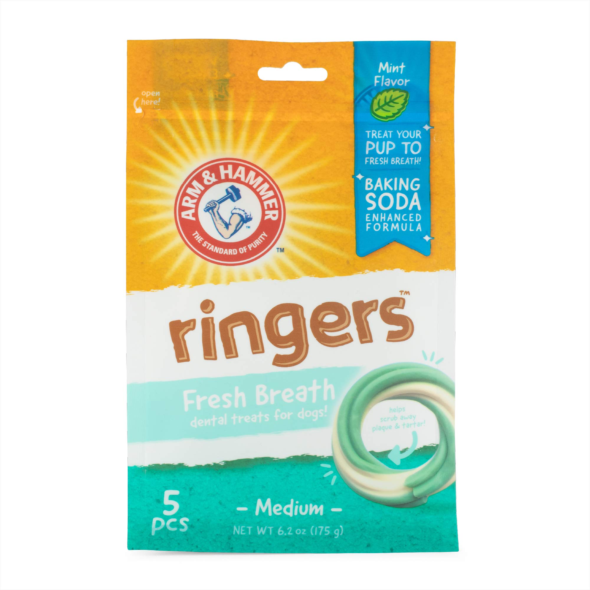 Arm & Hammer for Pets Ringers Dental Treats for Dogs  Dental Chews Fight Bad Dog Breath, Plaque & Tartar Without Brushing  Fresh