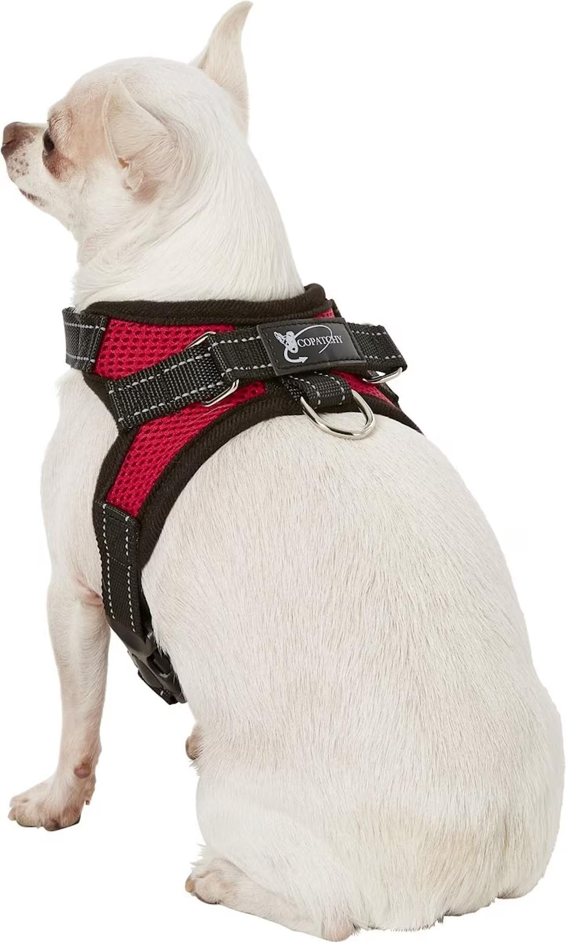 Copatchy Dog Harness Small Sized Dogs - All Weather Mesh Overhead Adjustable No Pull Vest Puppy Reflective Harness With Handle For Extra Small And Small Dogs By Copatchy - Harness (Red) X-Small