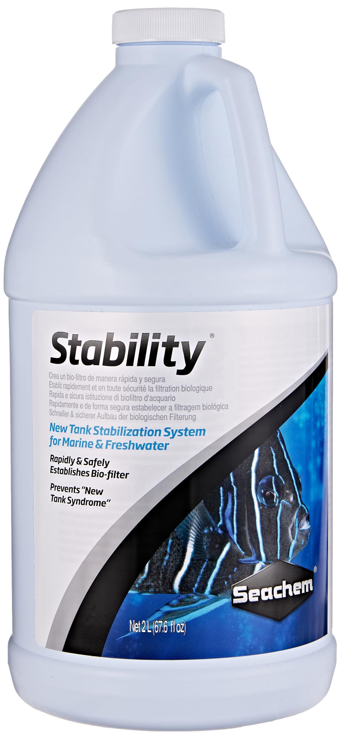 Seachem Stability Fish Tank Stabilizer - For Freshwater And Marine Aquariums 2L  676 Oz