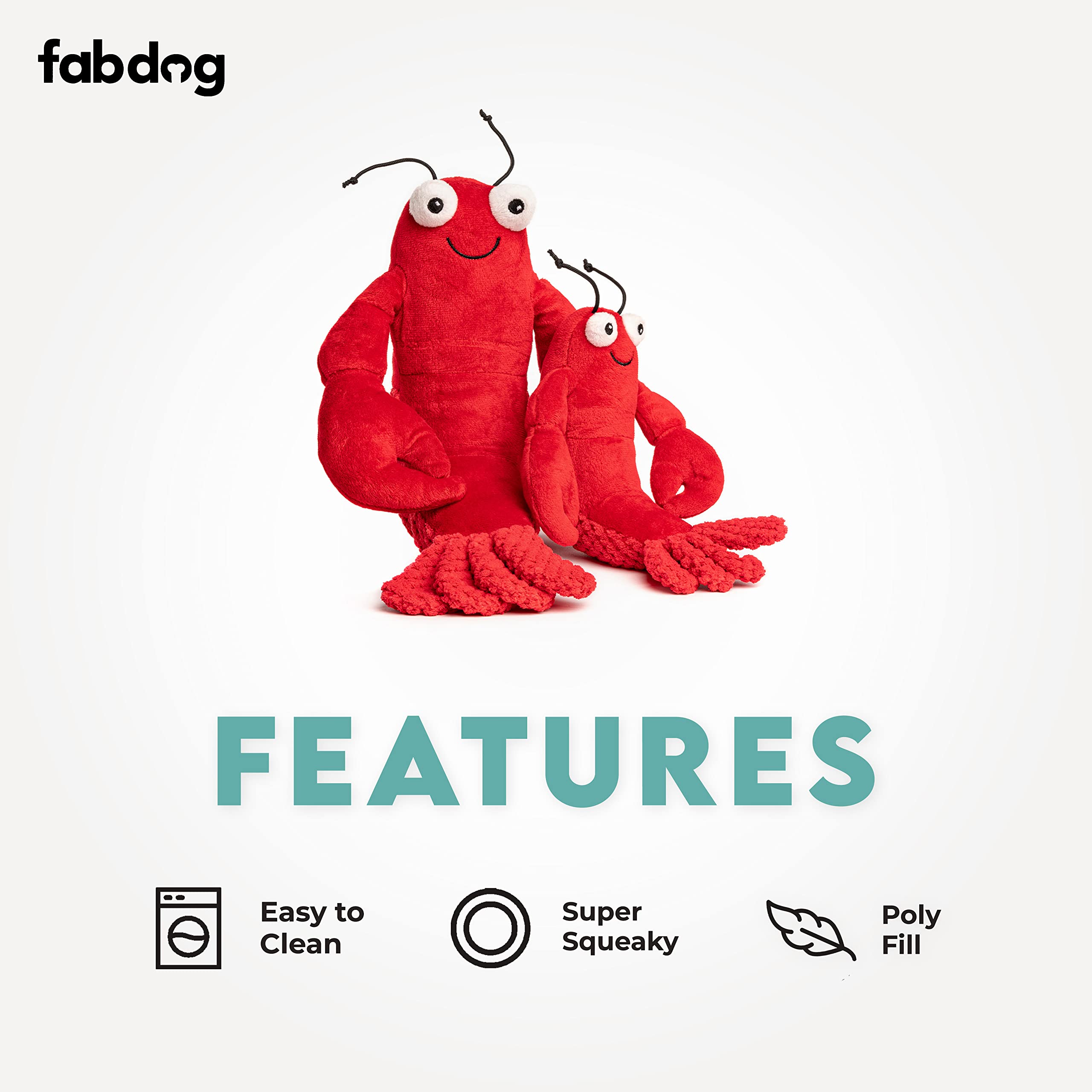 Fabdog Dog Floppy Lobster Large