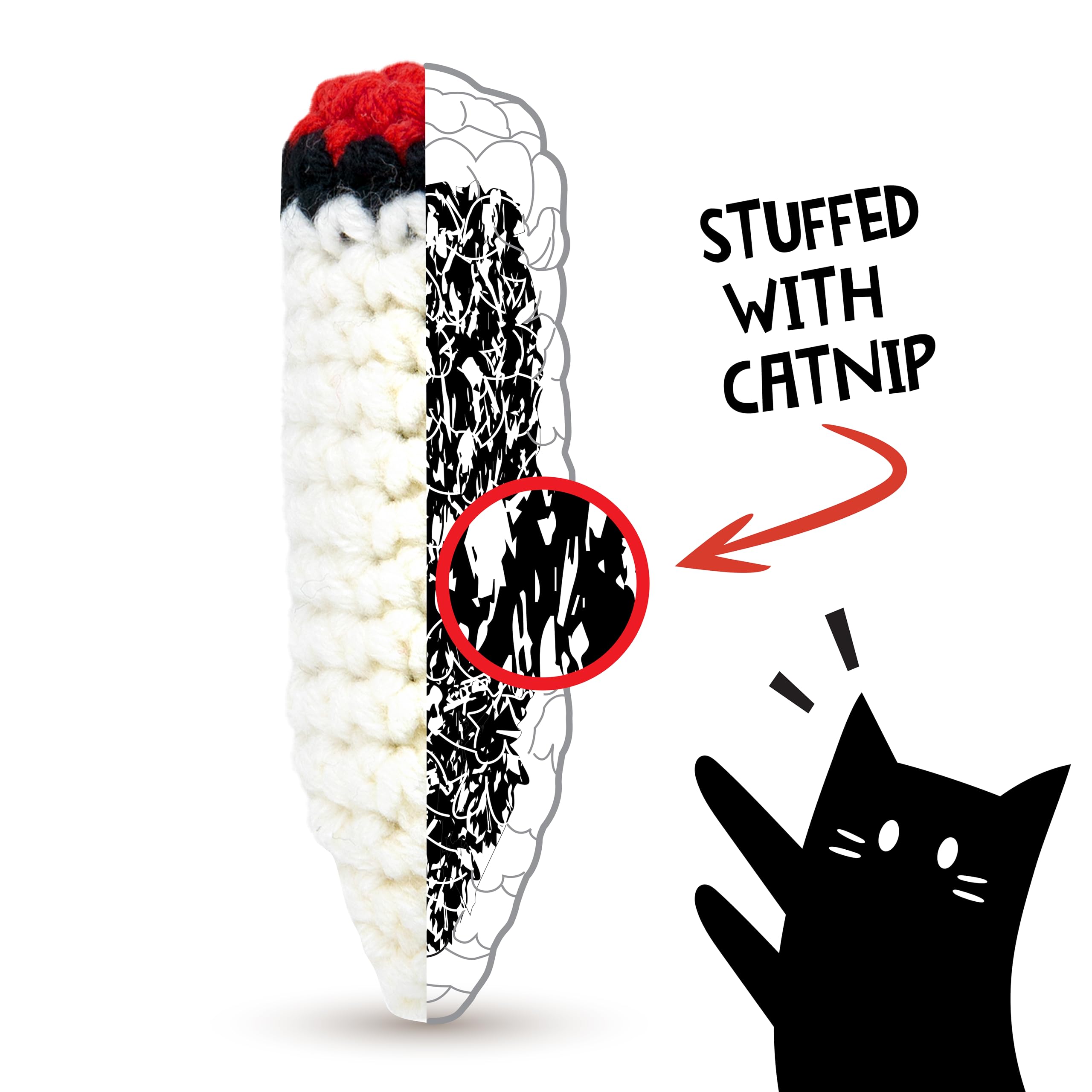 Lit Labs Kittie Doobs - Catnip Joints For Cats - Safe, Durable, And Hilarious Cat Toys