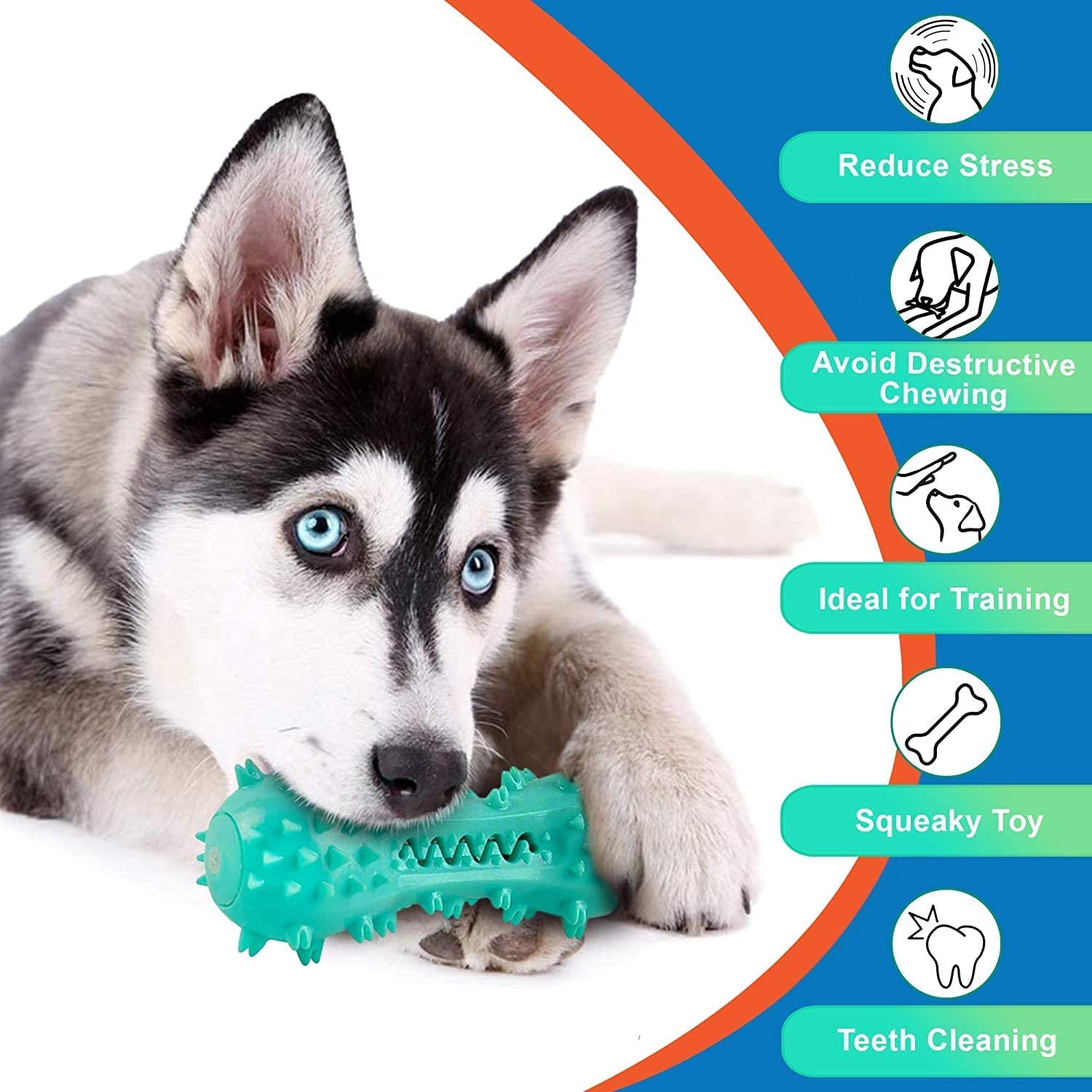 Cerisurio Toothbrush Dog Chew Toy, Stick Bone For Dog Teeth Cleaning, Tooth Brushing, Teething Chew Toys, Dental Oral Care For S