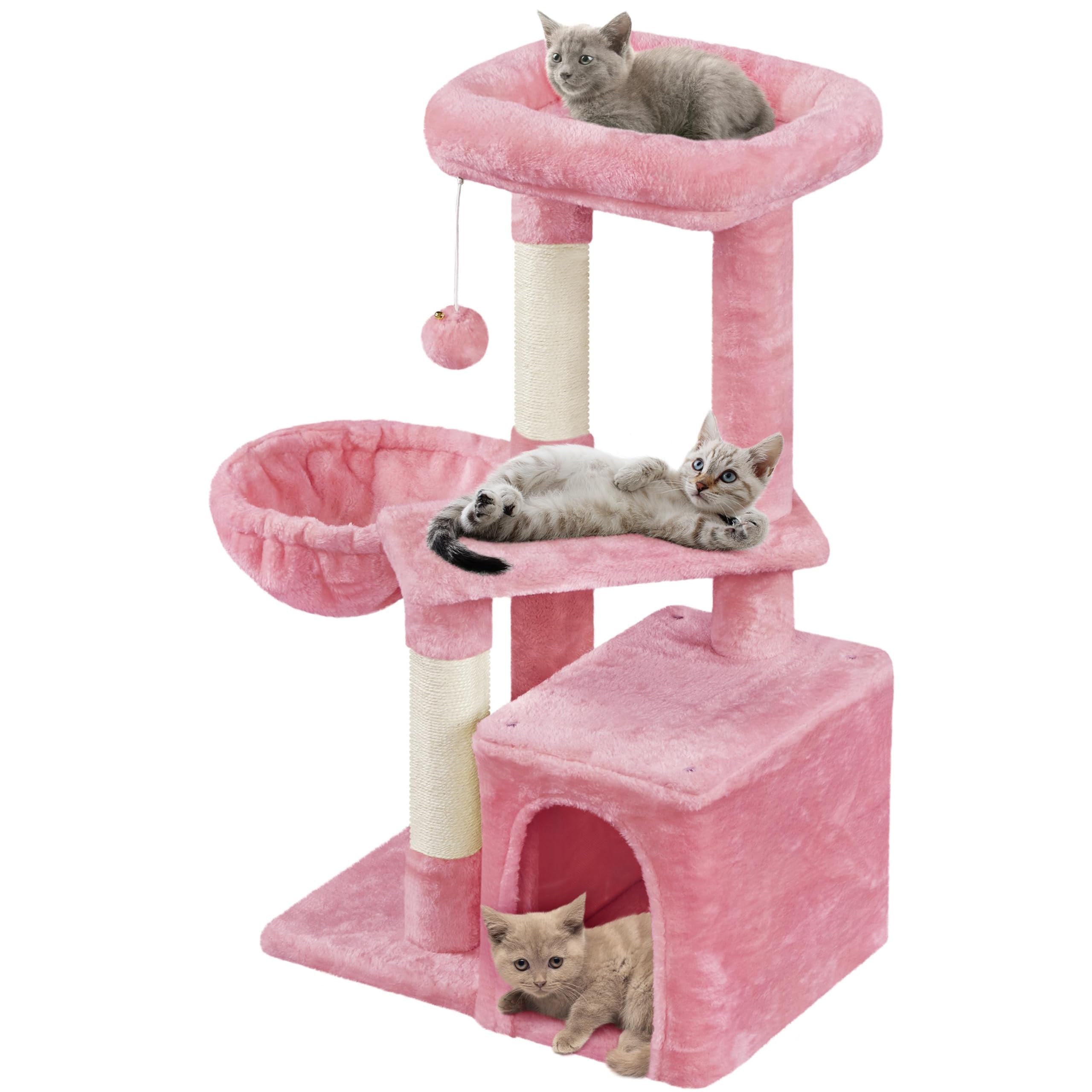 Yaheetech Cat Tree, Cute Cat Tower For Indoor Cats, Multi-Level Cat Furniture Activity Center W/Sisal-Covered Post For Small Cat Kittens