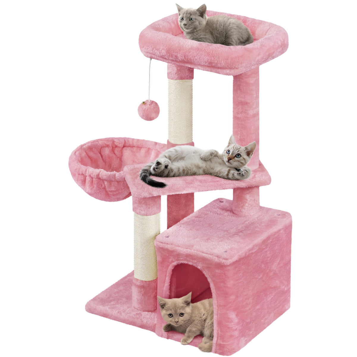 Yaheetech Cat Tree, Cute Cat Tower For Indoor Cats, Multi-Level Cat Furniture Activity Center W/Sisal-Covered Post For Small Cat Kittens