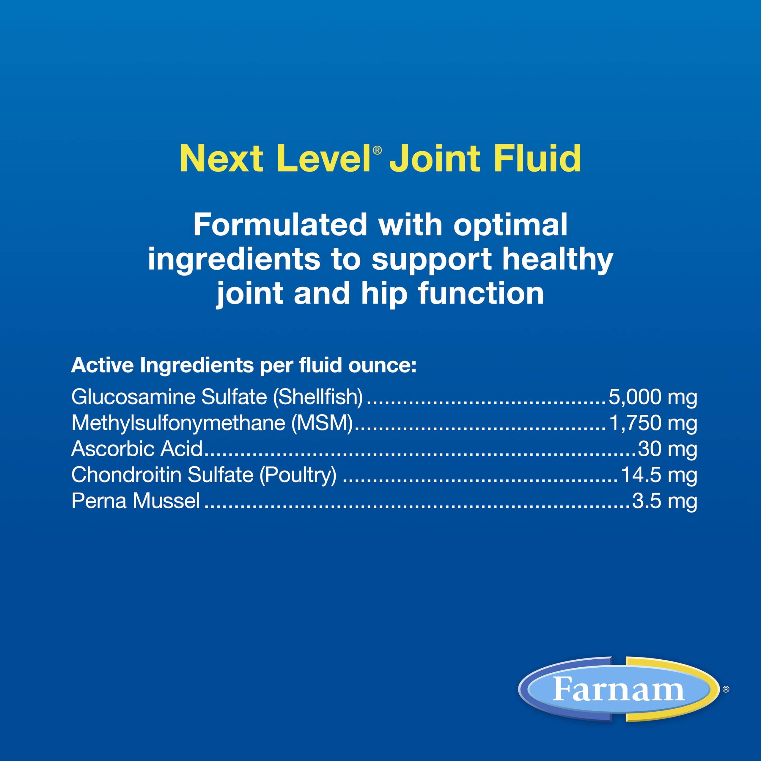 Farnam Next Level Horse Joint Supplement for Horses & Dogs, Helps Maintain Connective Tissue to Ease Joint Stiffness Due to Dail
