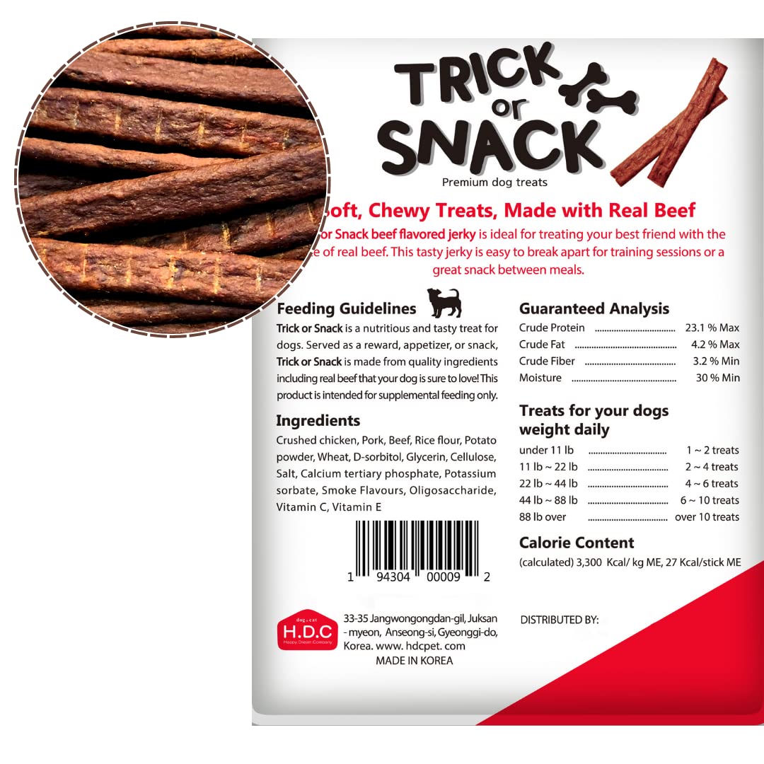 TRICK OR SNACK 1 LB Variety Pack of Natural Grillers Dog Jerky Treats - Perfect for Training, Walking, and Treating - Made with