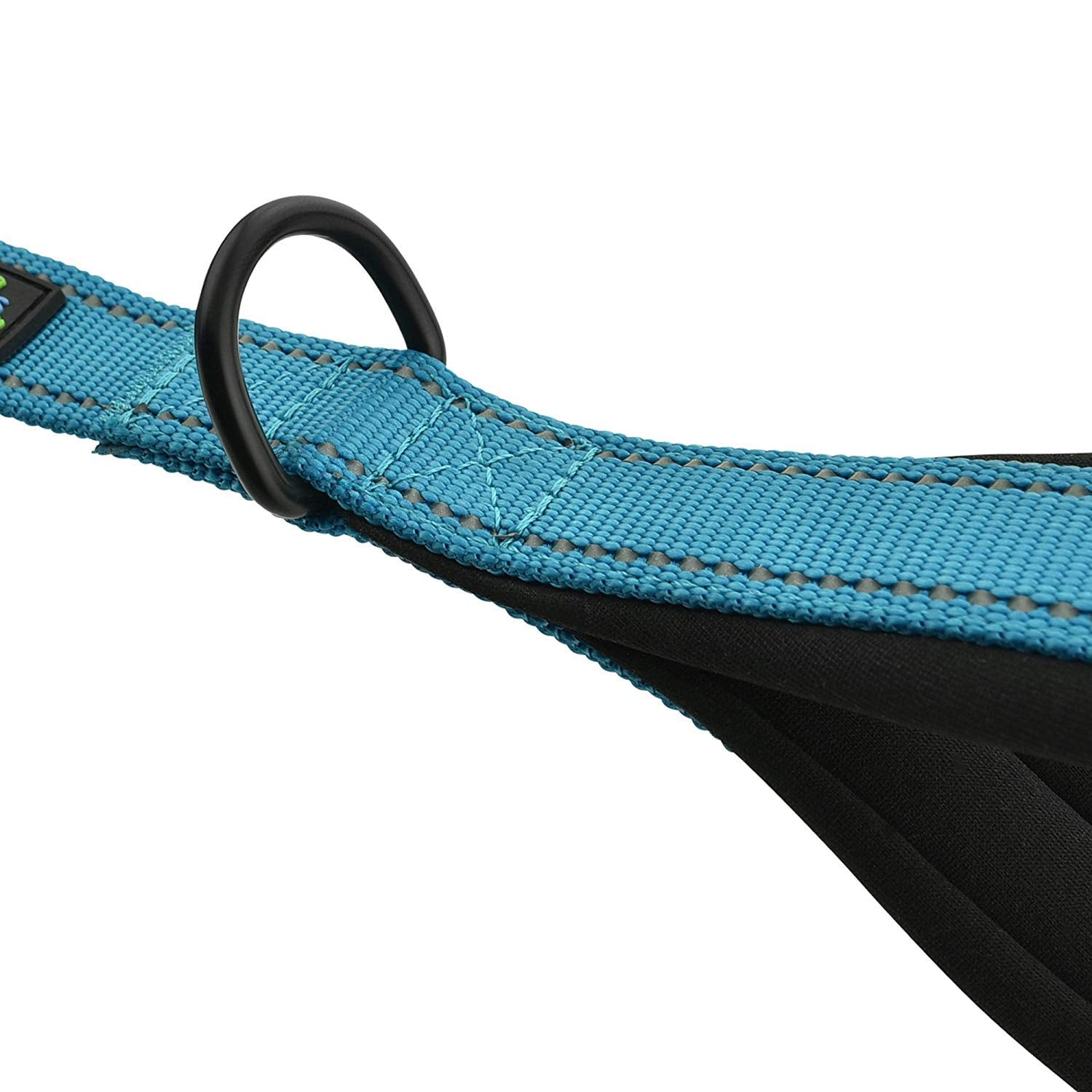 Wagtime Club Soft &Thick Dual Handle 6Ft Dog Leash, Premium Nylon Double Padded Handles For Medium, Large Or Xlarge Dog (Reflective Bright Blue)