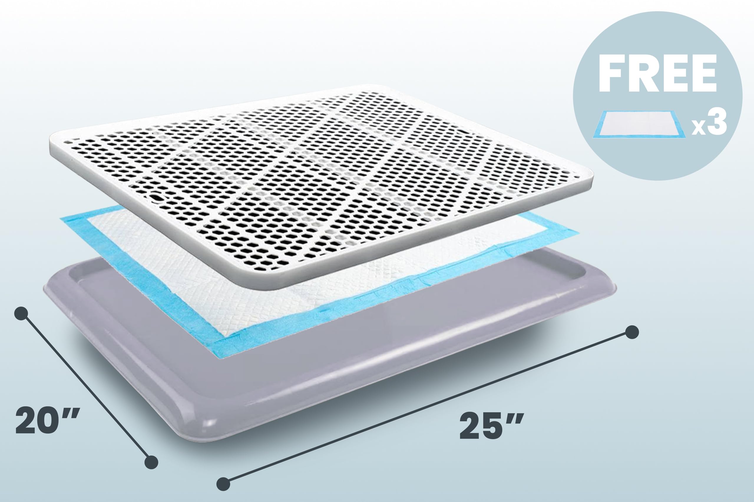 Pet Awesome Dog Potty Tray/Puppy Pee Pad Holder 25   X20    Indoor Wee Training For Small And Medium Dogs