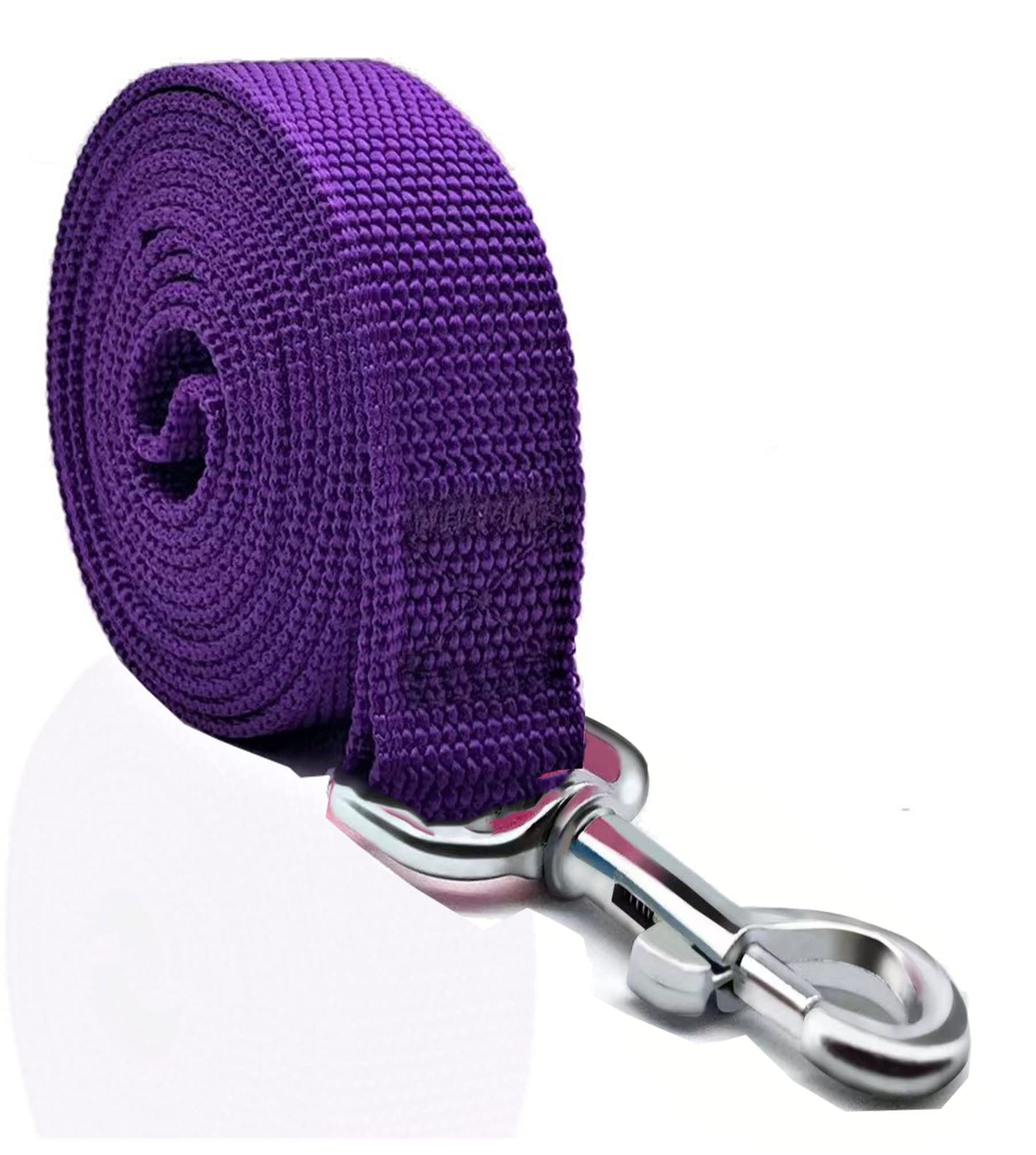 Nylon Dog Leash 16 Feet Long, Walking Training Dog Leashes For Medium Large Dogs(1'' X 16 Ft, Purple)