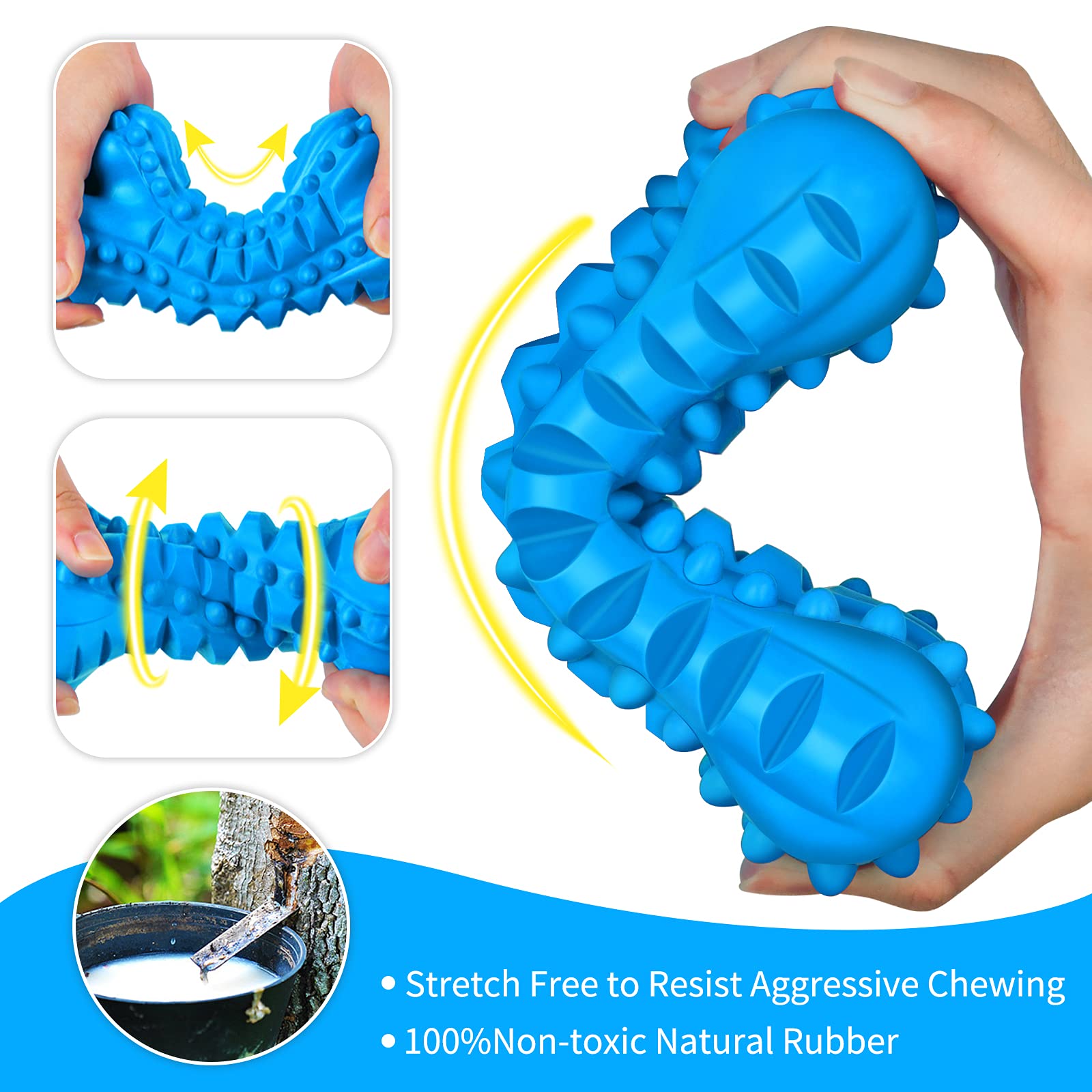 Legend Sandy Dog Toys For Aggressive Chewers Large Breed, Durable Dog Bones Squeaky Chew Toy, Nearly Indestructible Dog Toys For