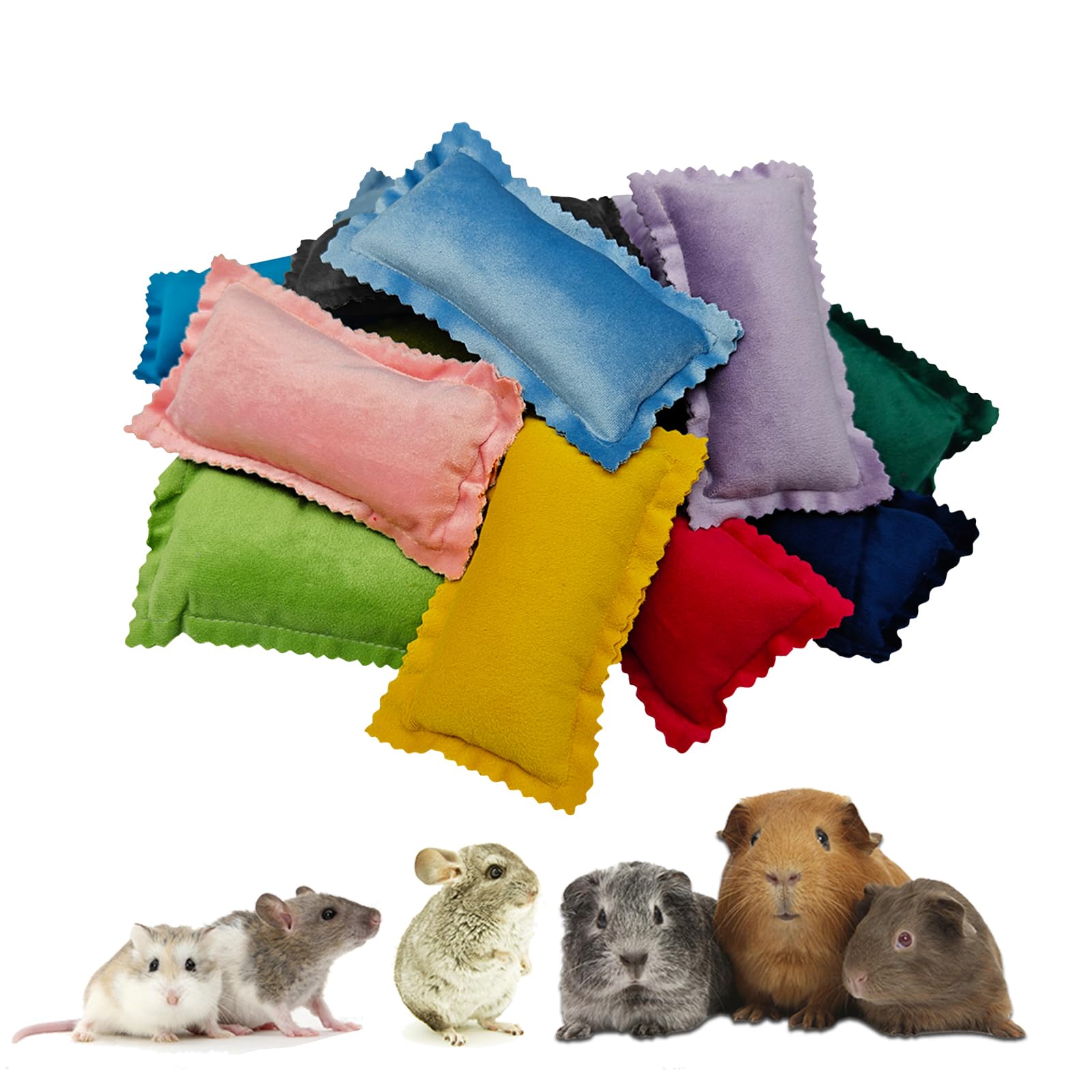 RIOUSSI Set of 4 Cozy Mini Pet Pillows for Guinea Pigs Hedgehogs Ferrets Chinchillas Bunnies Rabbits and Rats