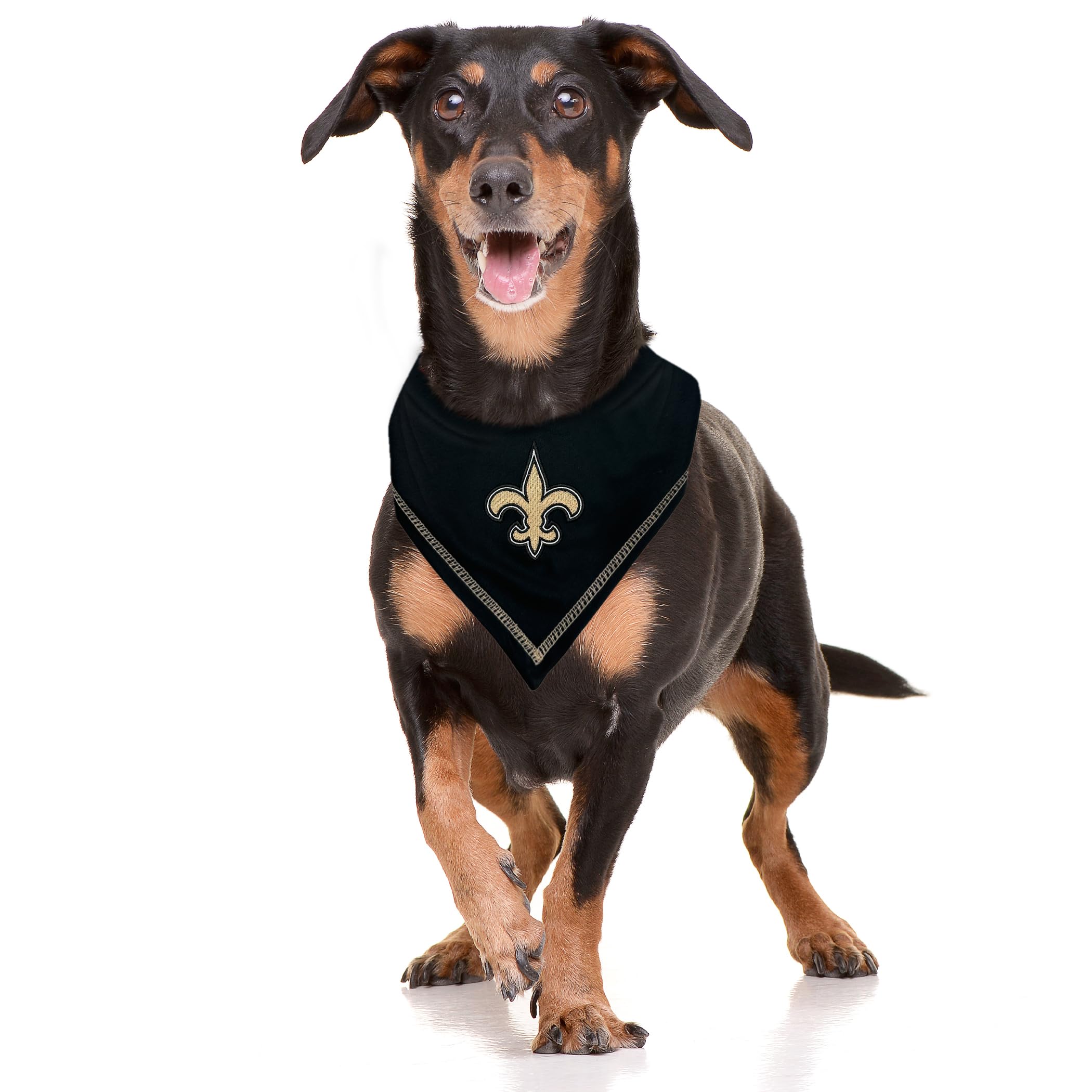 Pets First Nfl New Orleans Saints Tie Bandana, Size Large/X-Large. Dog Bandana Scarf Bib For Pet Cat Dog. The Ultimate Game-Day,