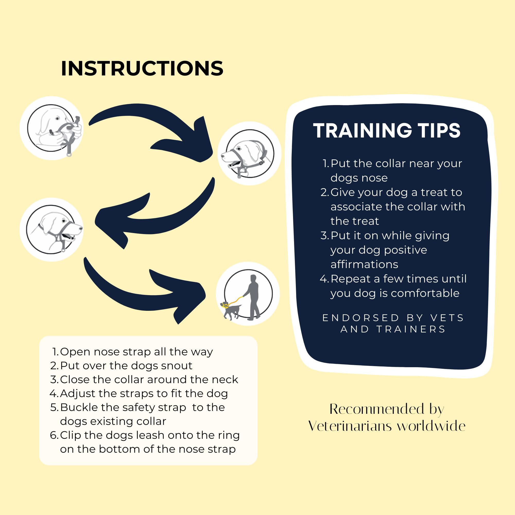 Zevey Adjustable Dog Head Halter With Safety Strap, Soft Padded Dog Head Collar For Small Medium Large Dogs, No-Pull Dog Harness