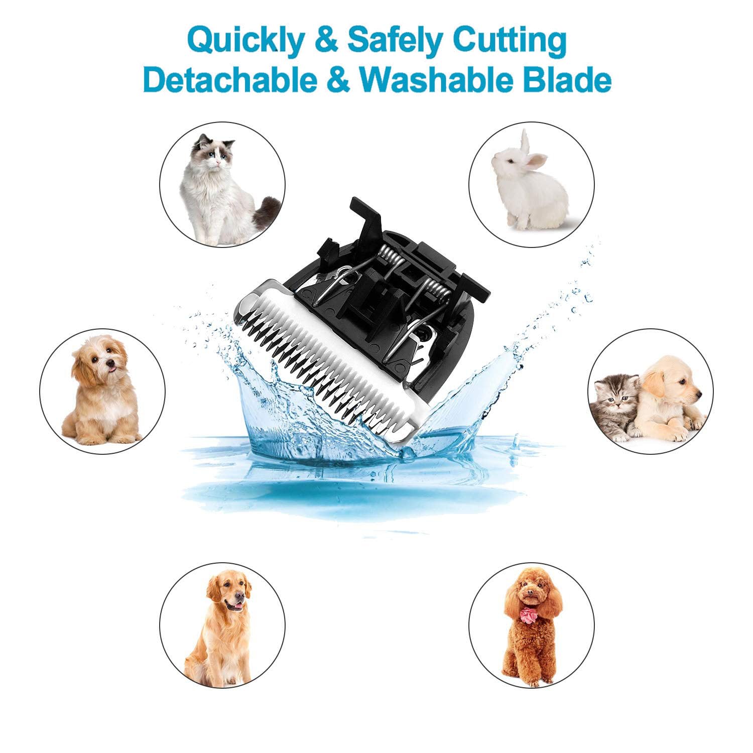 Dog Clippers For Grooming, Low Noise Dog Grooming Clippers, Cordless Dog Hair Trimmer, Rechargeable Dog Shavers For Grooming Dogs Cats Pets