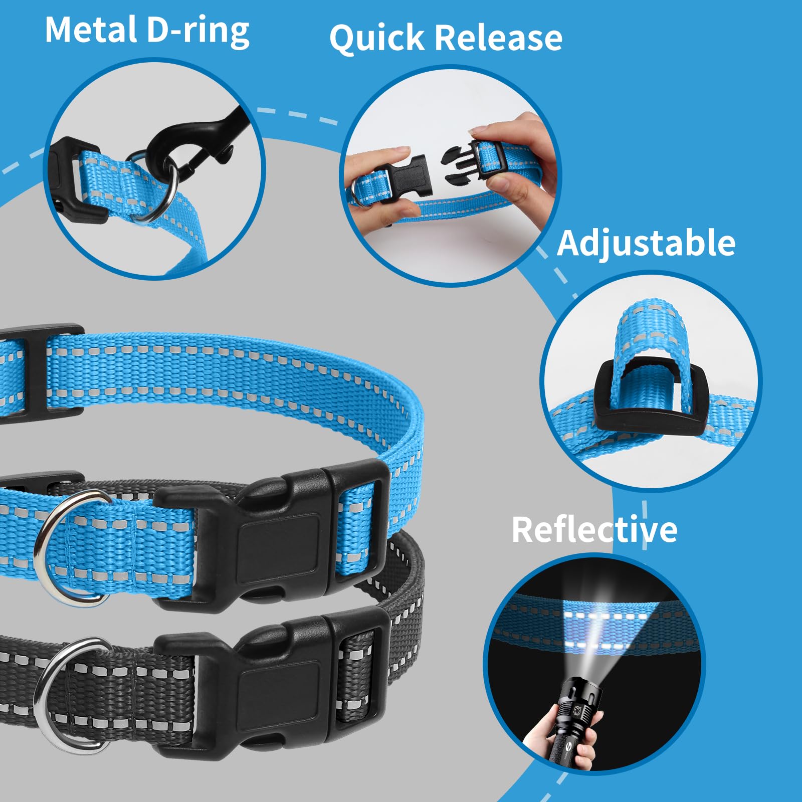 PaiPaitek E Collar Replacement Strap - Compatible with Almost All Makes and Models of Shock Training Collars and Bark Collars -