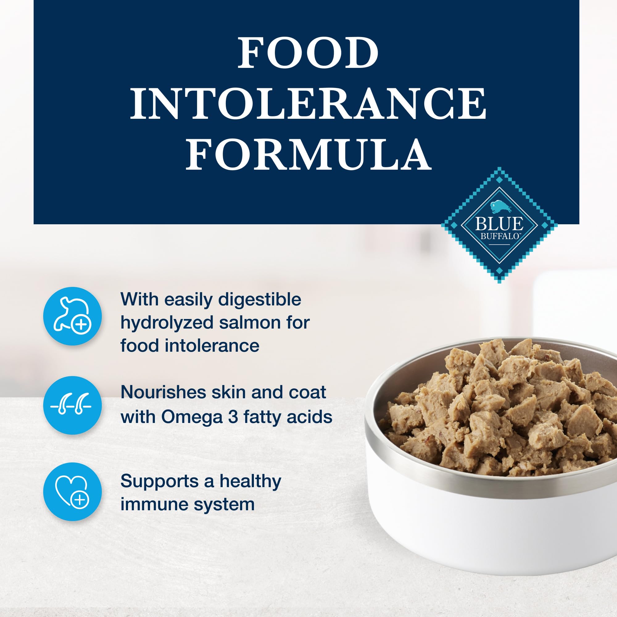 Blue Buffalo Natural Veterinary Diet HF Hydrolyzed for Food Intolerance Wet Cat Food, Veterinarians Prescription Required, Salm