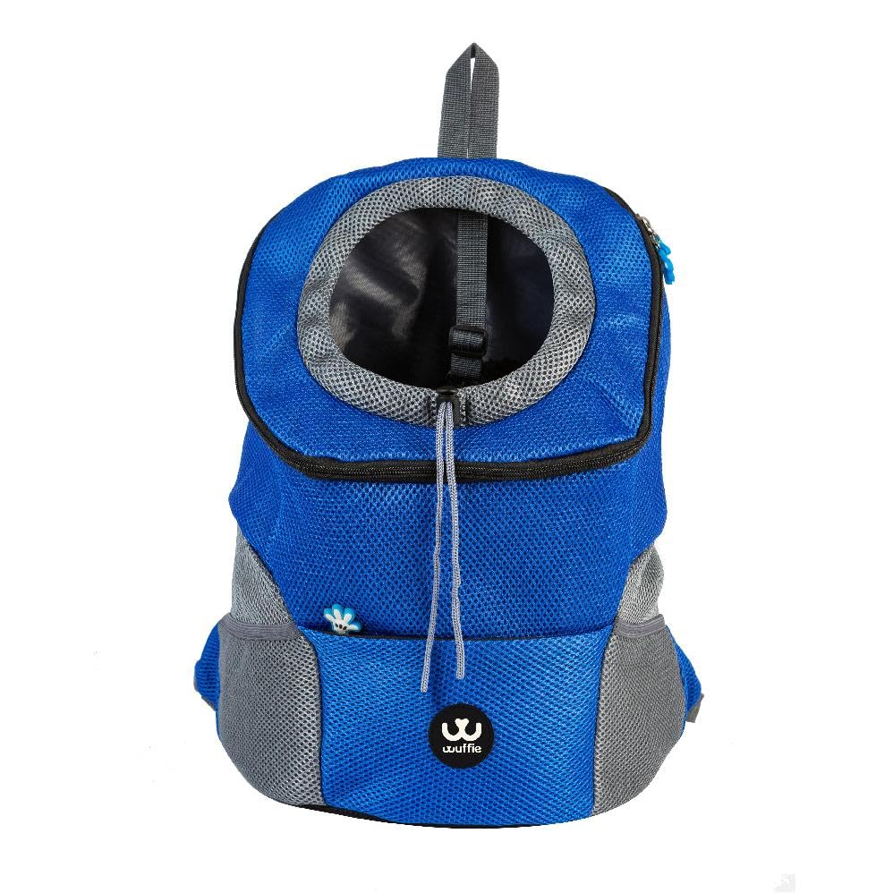 wuffie pet Carrier Backpack for Small, Medium and Large Dogs, Adjustable Breathable Oxford Fabric with mesh Window and Safety Be