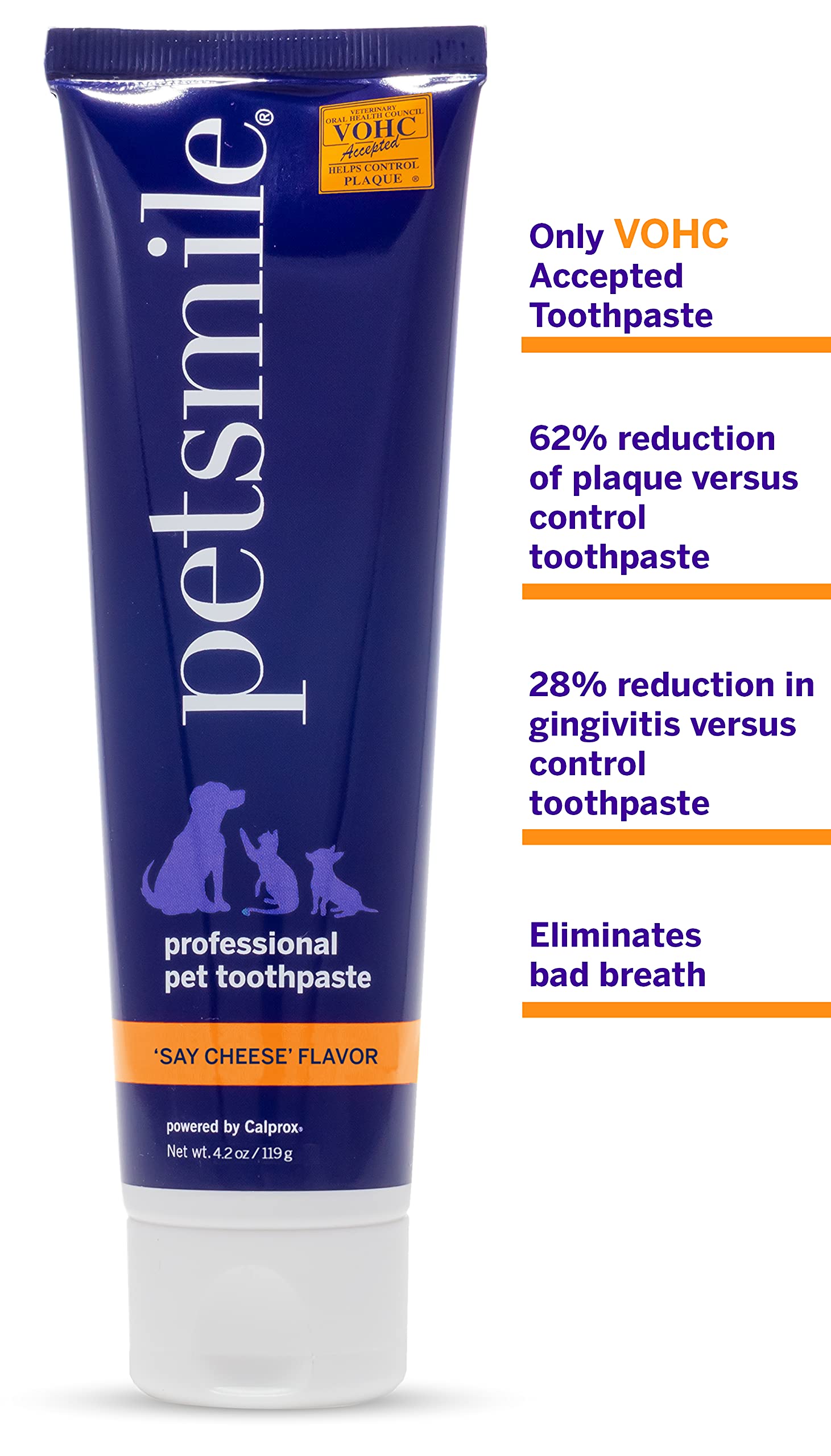 Petsmile Professional Pet Teeth Brushing Kit for Cats & Dogs - Only VOHC Accepted Toothpaste & Patented Toothbrush - Proven to C