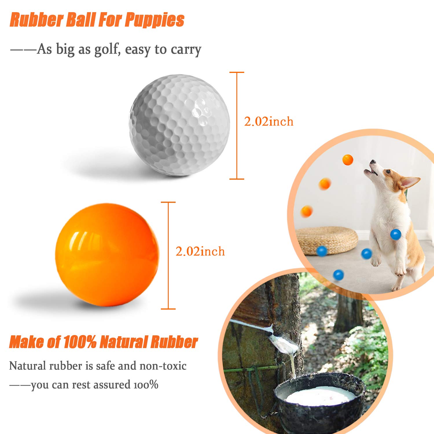 Dlder Dog Balls Puppy Chew Toys For Teething,Small Solid Rubber Bouncy Balls For Dogs,100% Safe & Non-Toxic,Floating Dog Toy Balls For Small Medium Dogs Aggressive Chewers To Fetch,Chew, Play.