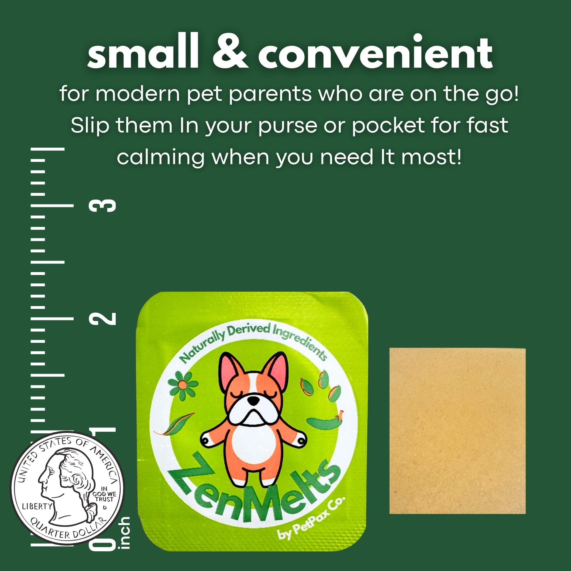 PetPax Co. ZenMelts Dogs Anxiety Relief Calming 30 Strips - Anti Anxiety for Dogs During Fireworks, Storms & Separation - Non-Dr