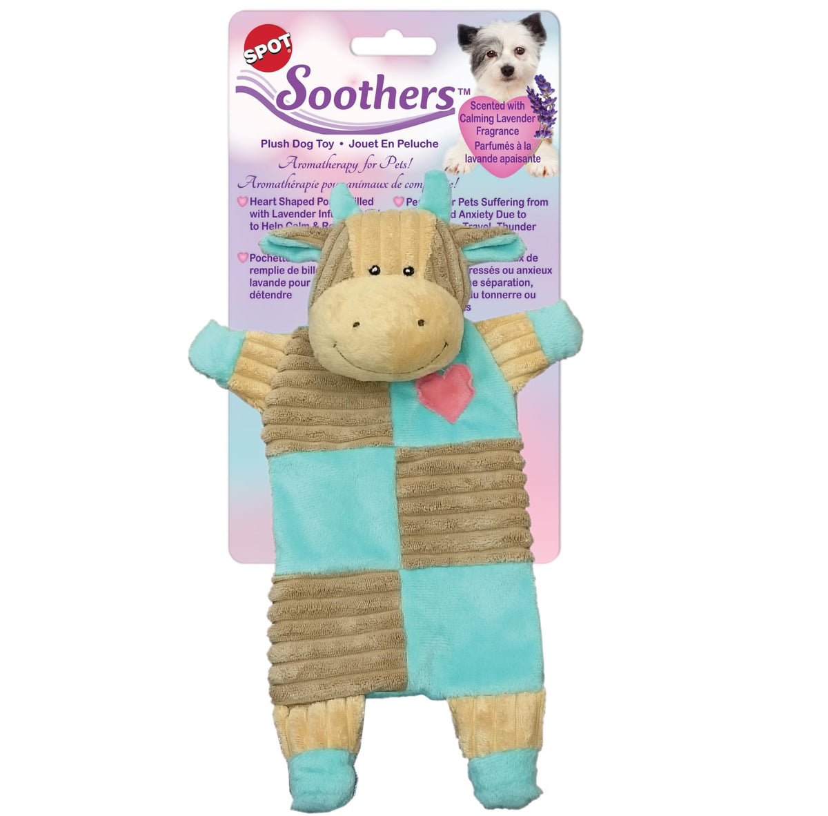 Spot Soothers- Crinkle Paper Dog Toy-Separation Anxiety Toys For Dogs, Stuffing Free, Scented With Calming Lavender Fragrance Beads To Safely Calm & Relax Dogs And Puppies, 13In