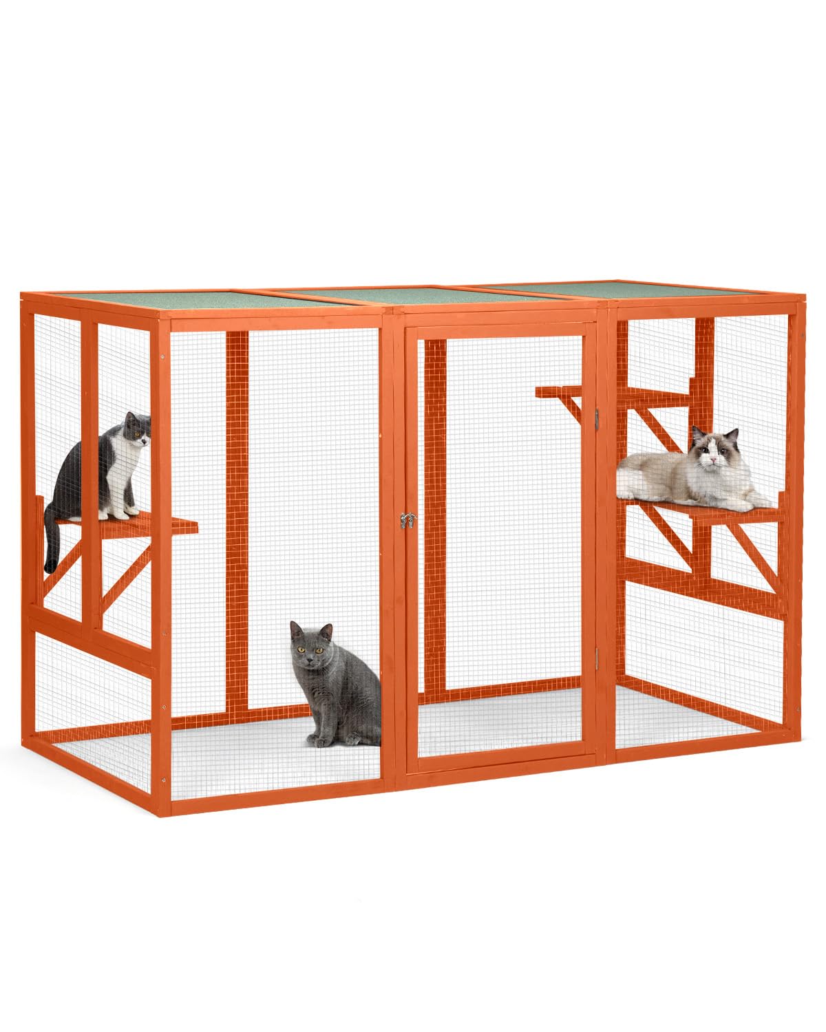 Cozivvovv Catio Outdoor Cat Enclosure Window, 71'' Catios For Cats Outdoor Patio, Weatherproof Clearance Cat Cage For Outside, C