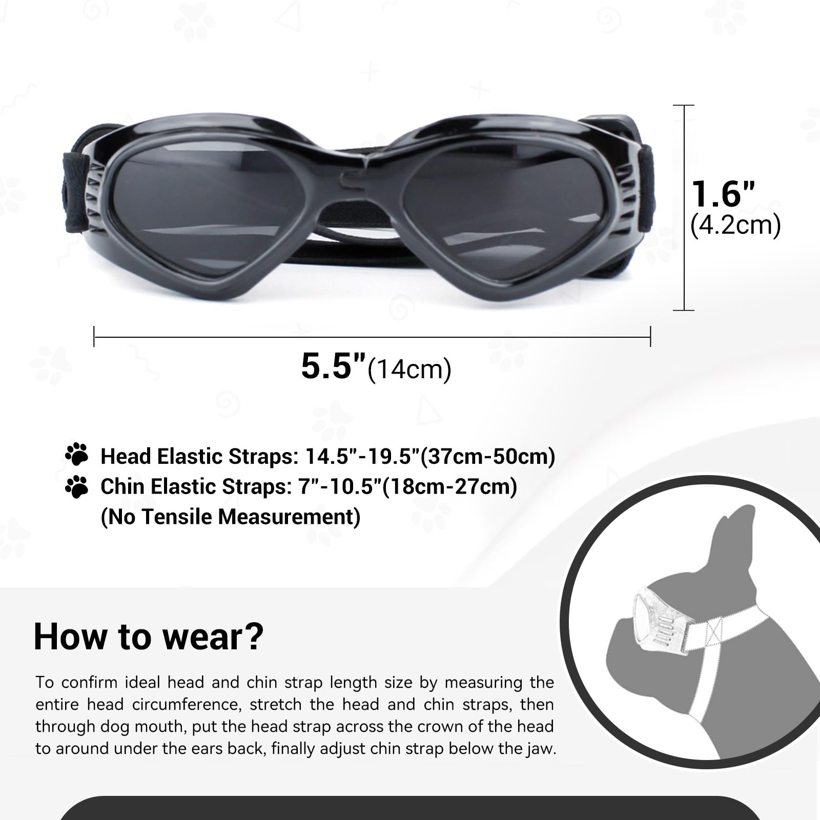 Namsan Dog Sunglasses Medium Breed, Uv Protection Goggles For Dogs Small To Medium Breeds, Outdoor Riding Dog Eye Protection, An