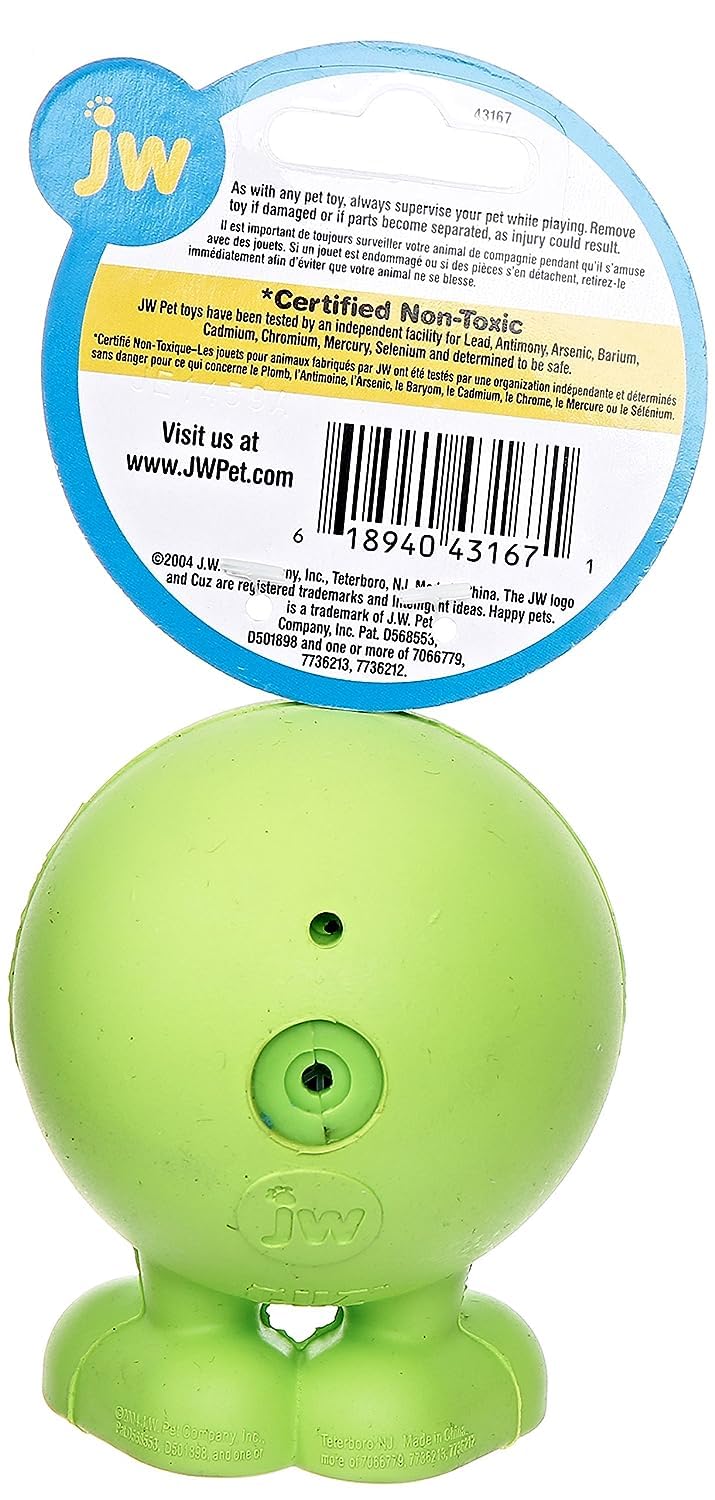 JW Pet Cuz Assorted Good Cuz Rubber Dog Toy Medium