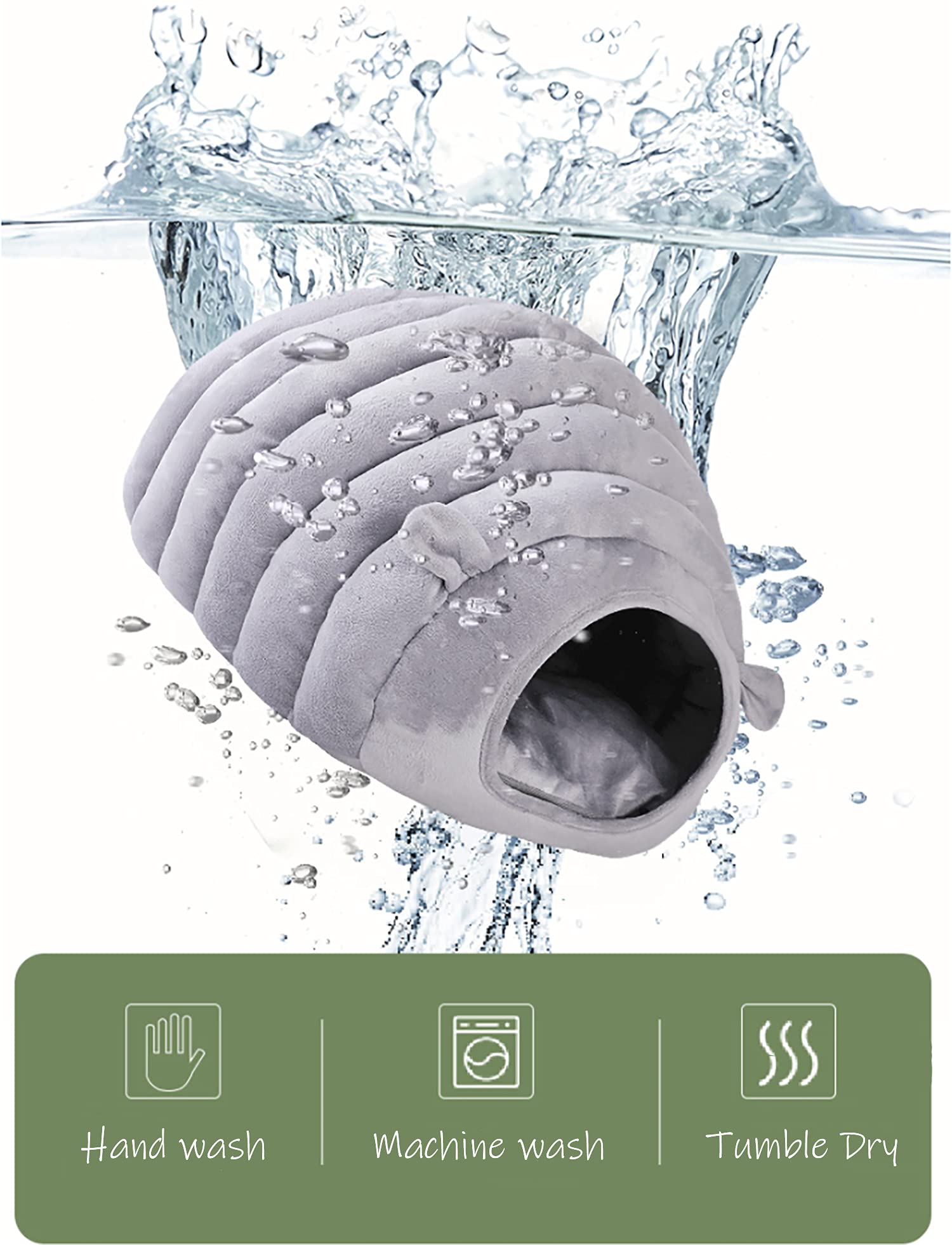 Hlmoptimo Guinea Pig Hideout Guinea Pig Cave Beds Guinea Pig Cozy Hideout For Chinchilla Ferrets Hedghog (Grey, Caterpillar)