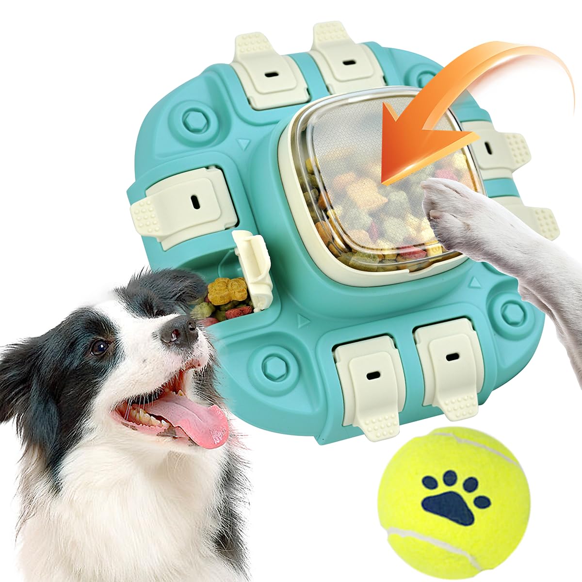 FUYAPPER Dog Puzzle Toy 2 Levels, Dog Puzzle Slow Feeder, Enrichment Toys for Boredom and Mental Stimulation - with Play Ball