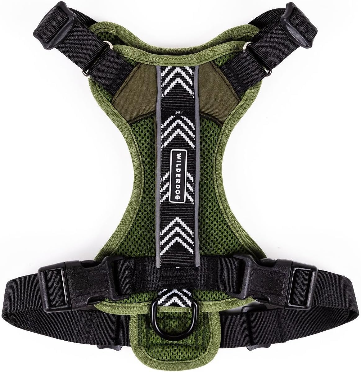 Wilderdog Lightweight Dog Harness with Reflective Straps - Small - Olive