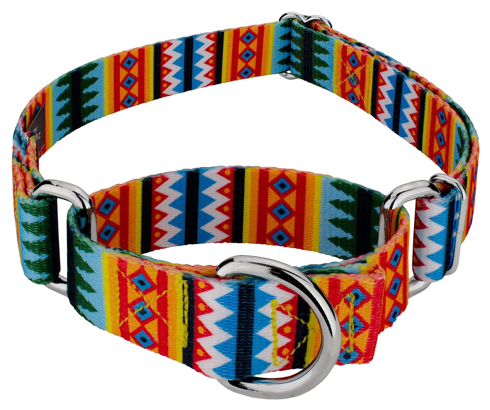 Country Brook Petz - Summer Pines Martingale Dog Collar - Country And Western Collection Featuring Rustic Designs (1 Inch, Mediu