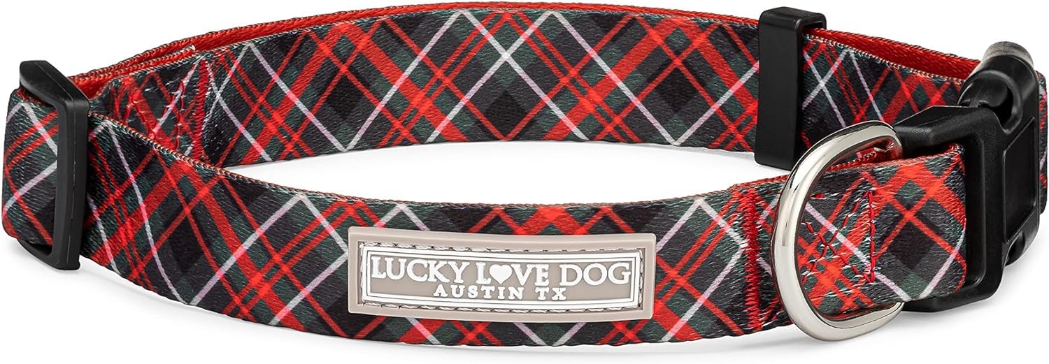 Lucky Love Dog - Adjustable Dog Collar With Easy Click Buckle For Small To Large Ones, Durable, & Comfortable For Male & Female 