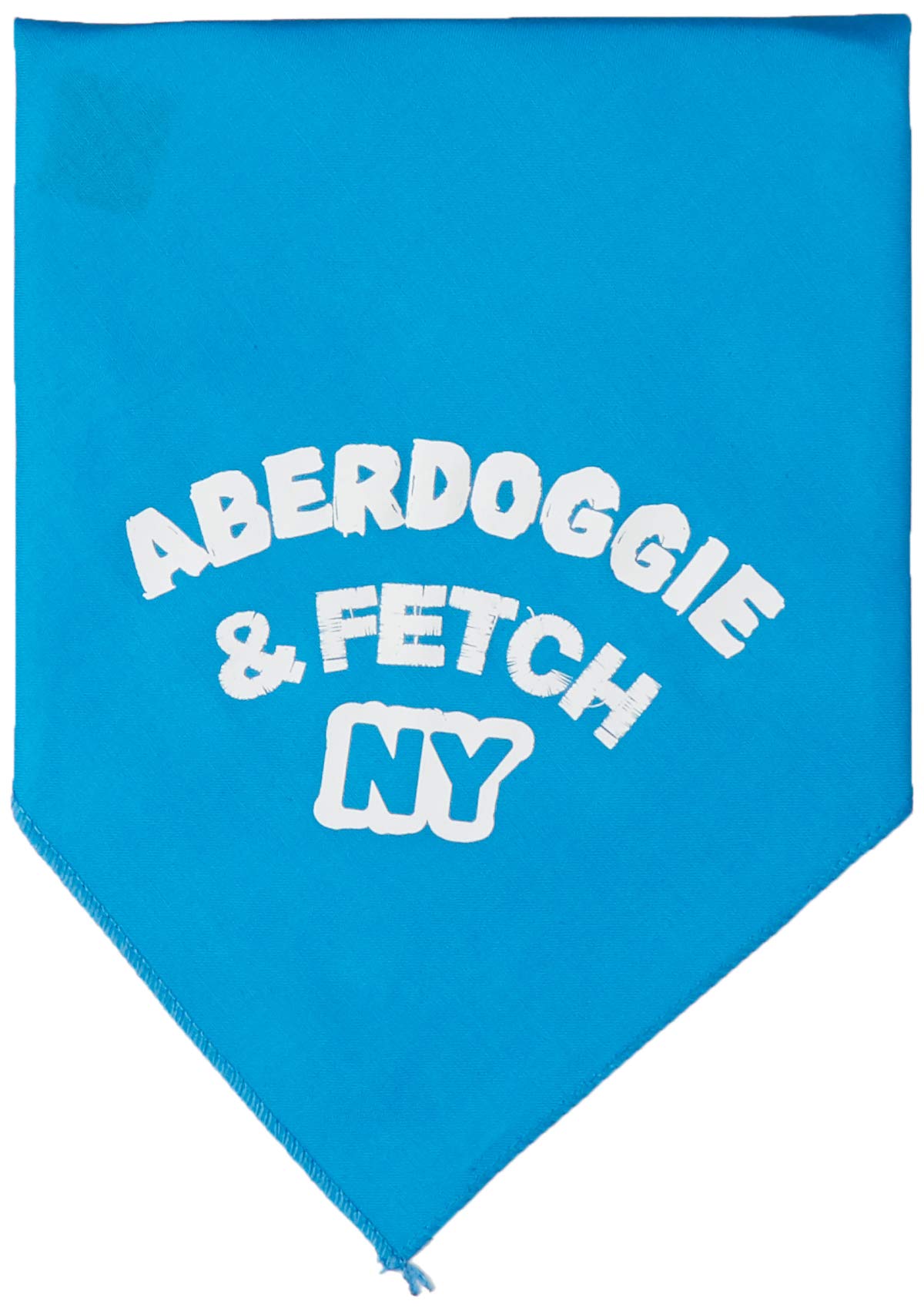 Pet and Dog Bandana Screen Printed, Aberdoggie & Fetch NY Turquoise Small