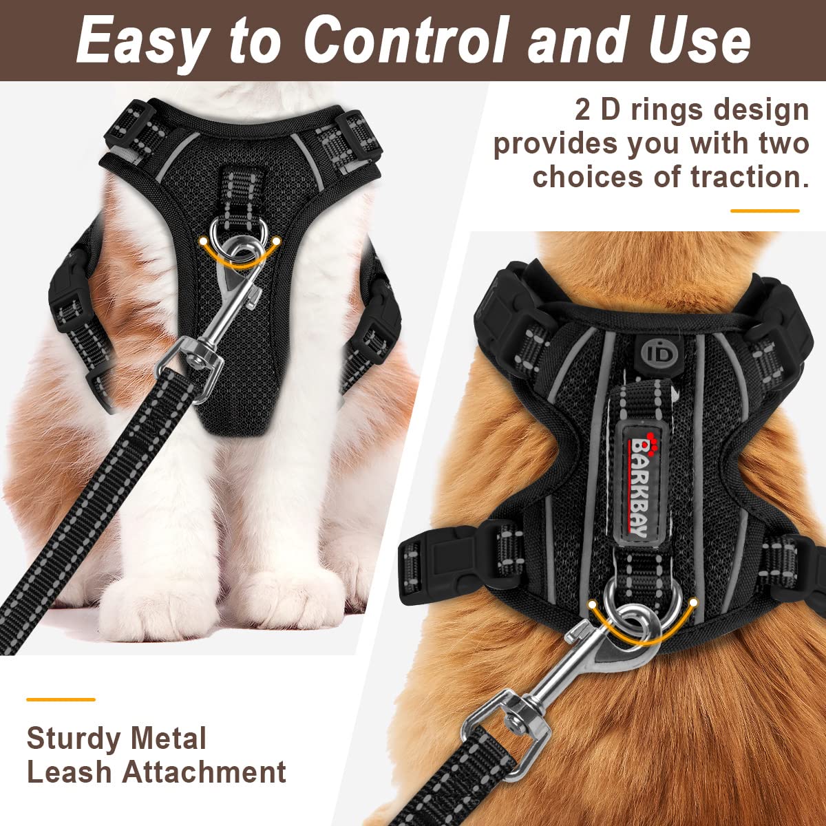 Cat Harness And Leash Set For Walking Escape Proof For Small Large Cat Kitten Harness With Id Tag Pocket (Black,S)