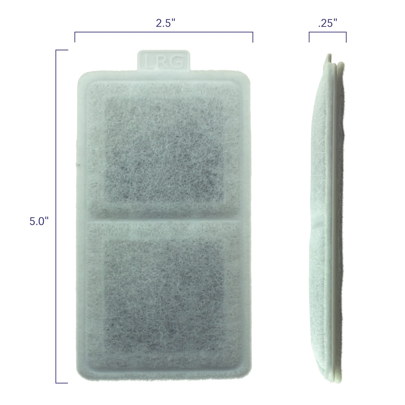 Pet Standard Replacement Large Water Filter Compatible With Whisker City Automatic Pet Fountain, Pack Of 10