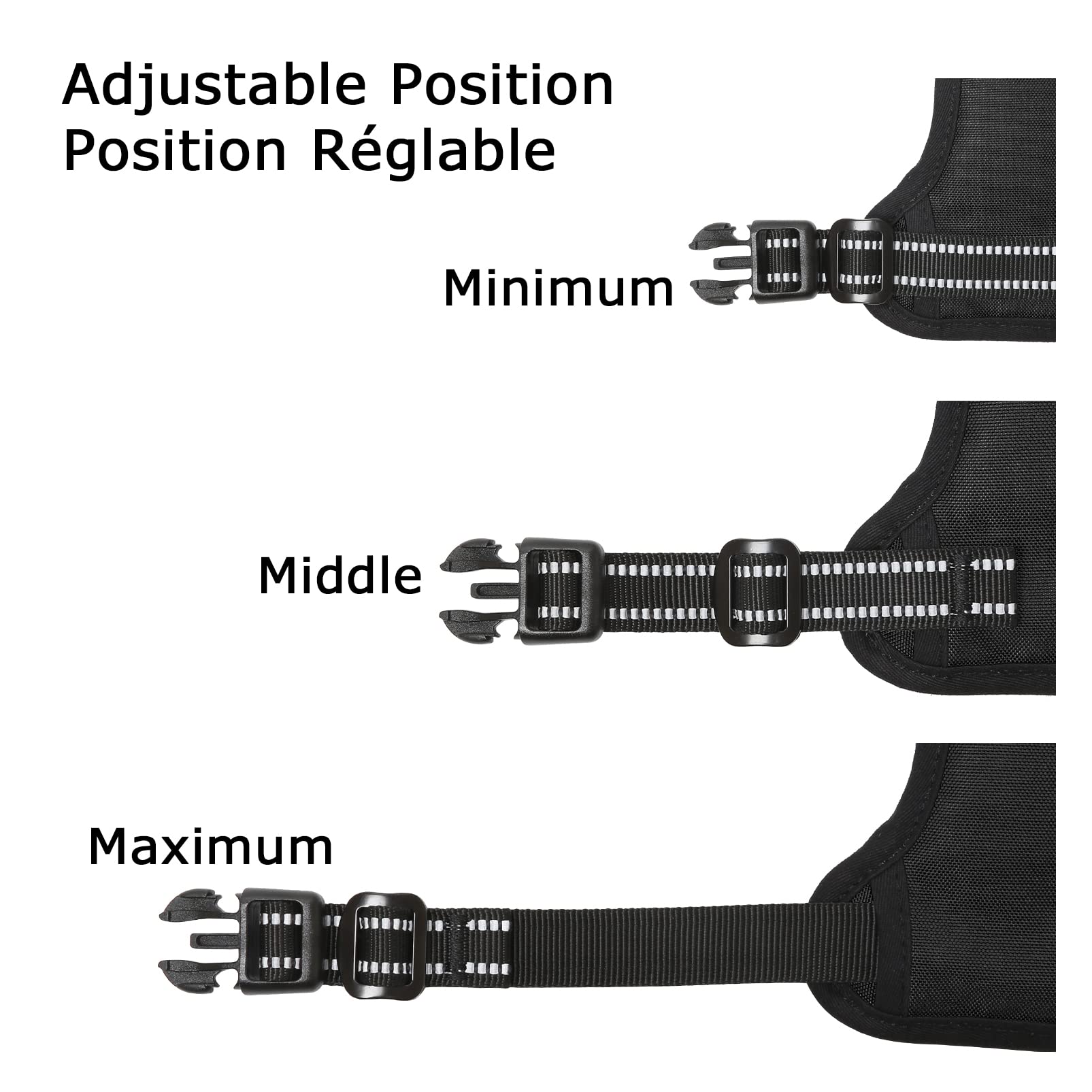 Heele Dog Harness, No Pull Adjustable Padded Reflective Harness For Small Medium Large Dogs With Handle For Walking Training, Bl