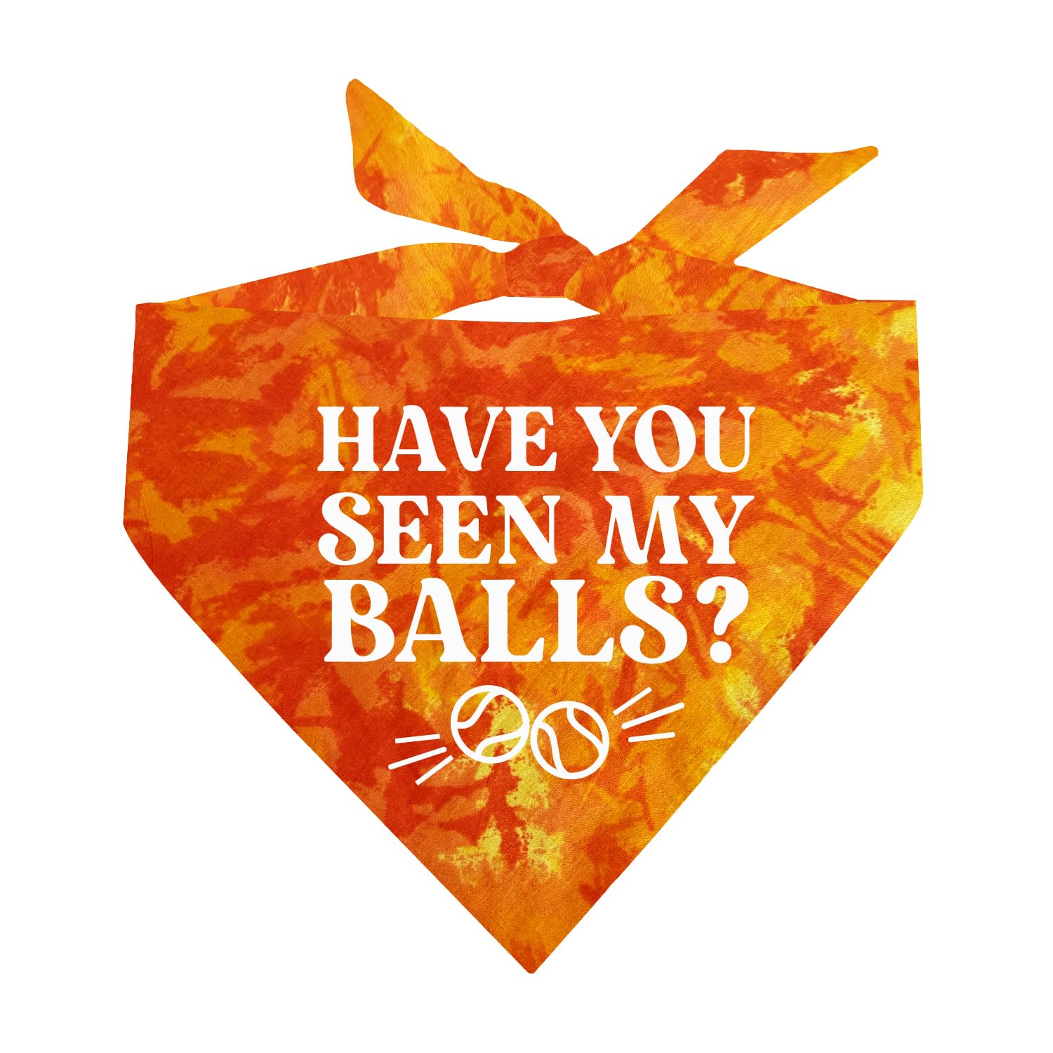 Have You Seen My Balls? Dog Bandana (Orange Scrunch, Os 1072)