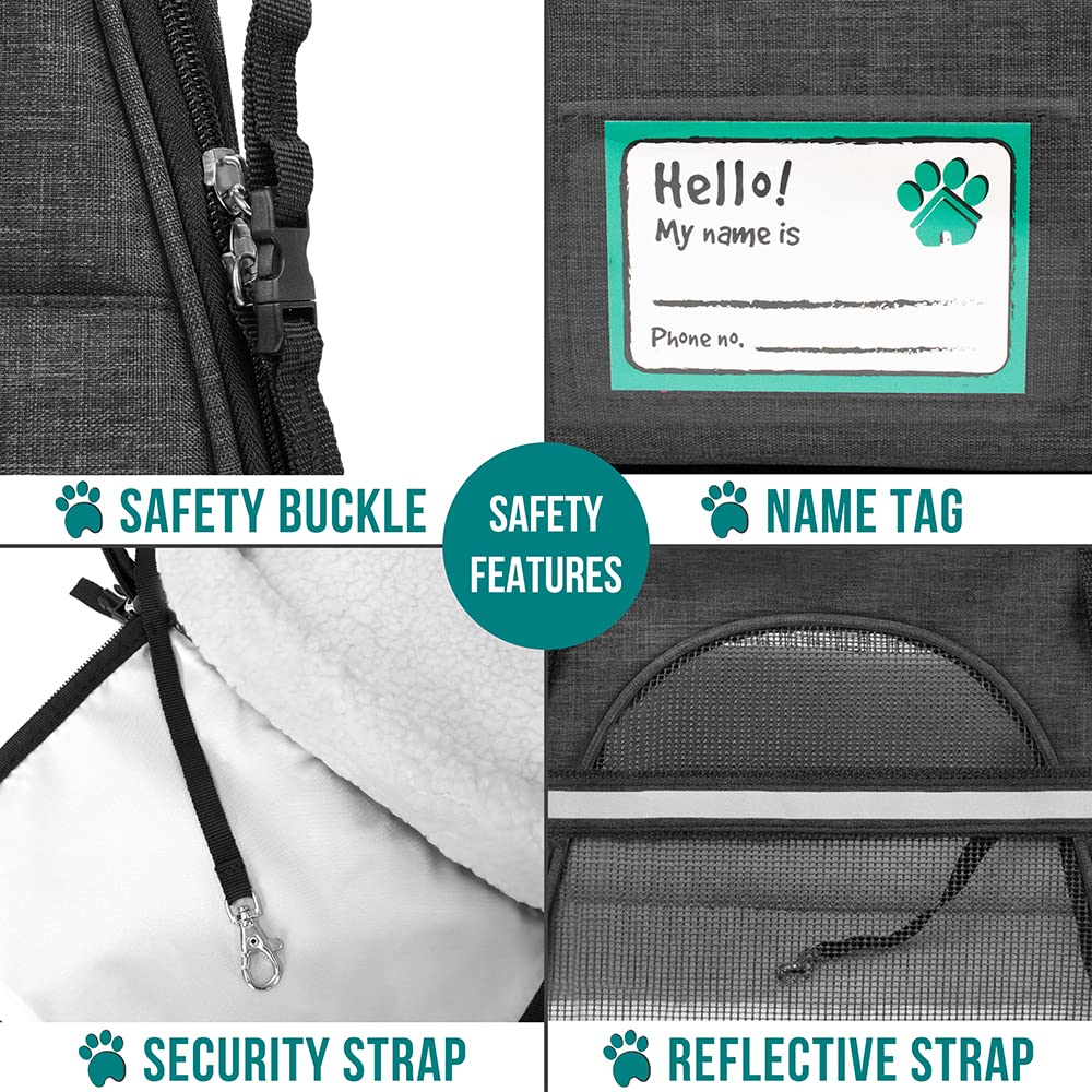 PetAmi Airline Approved Pet Carrier for Cat, Soft Sided Dog Carrier for Small Dog, Cat Travel Supplies Accessories Indoor Cats,